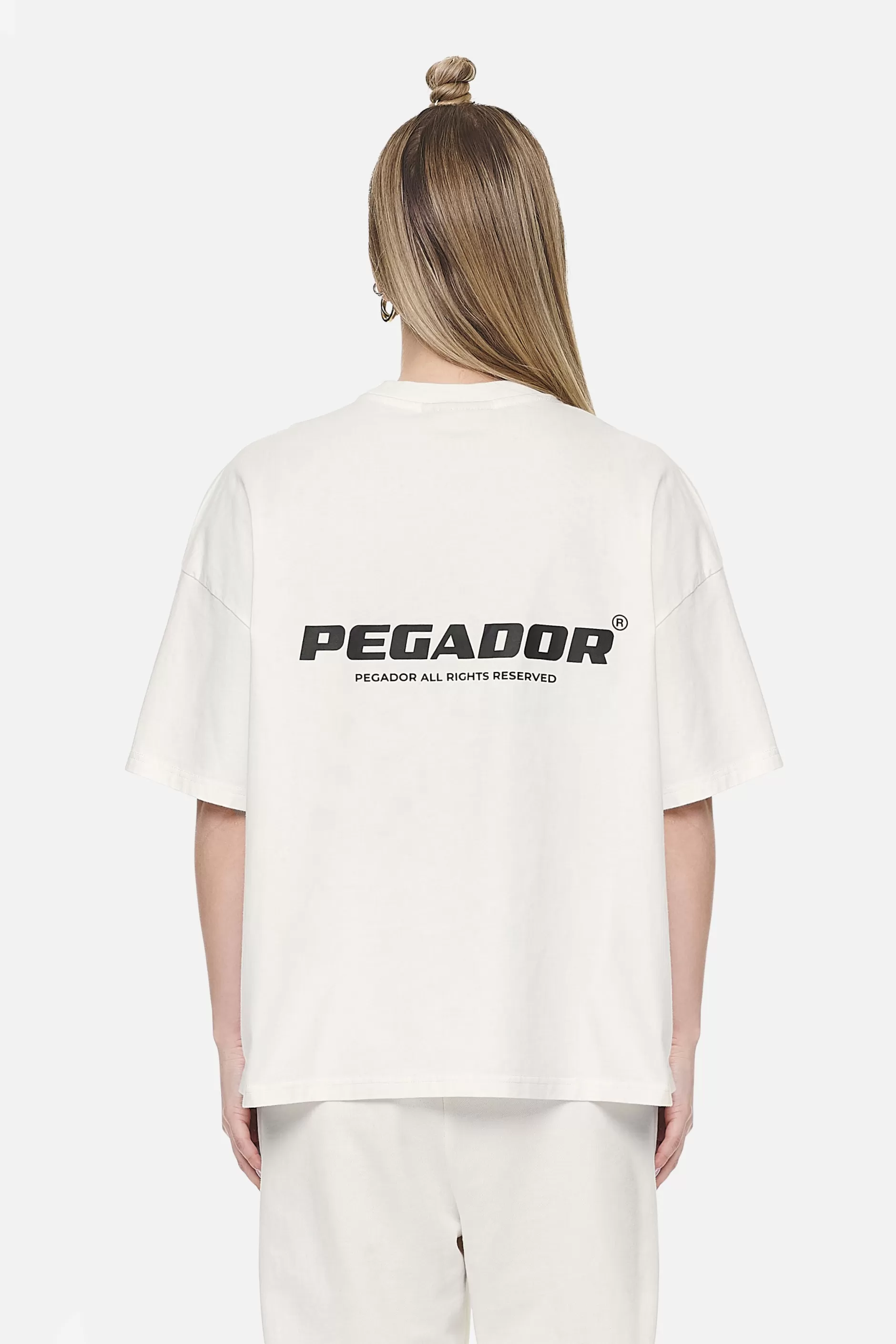 Sale Pegador Arendal Logo Heavy Oversized Tee  Washed Coconut Milk Black