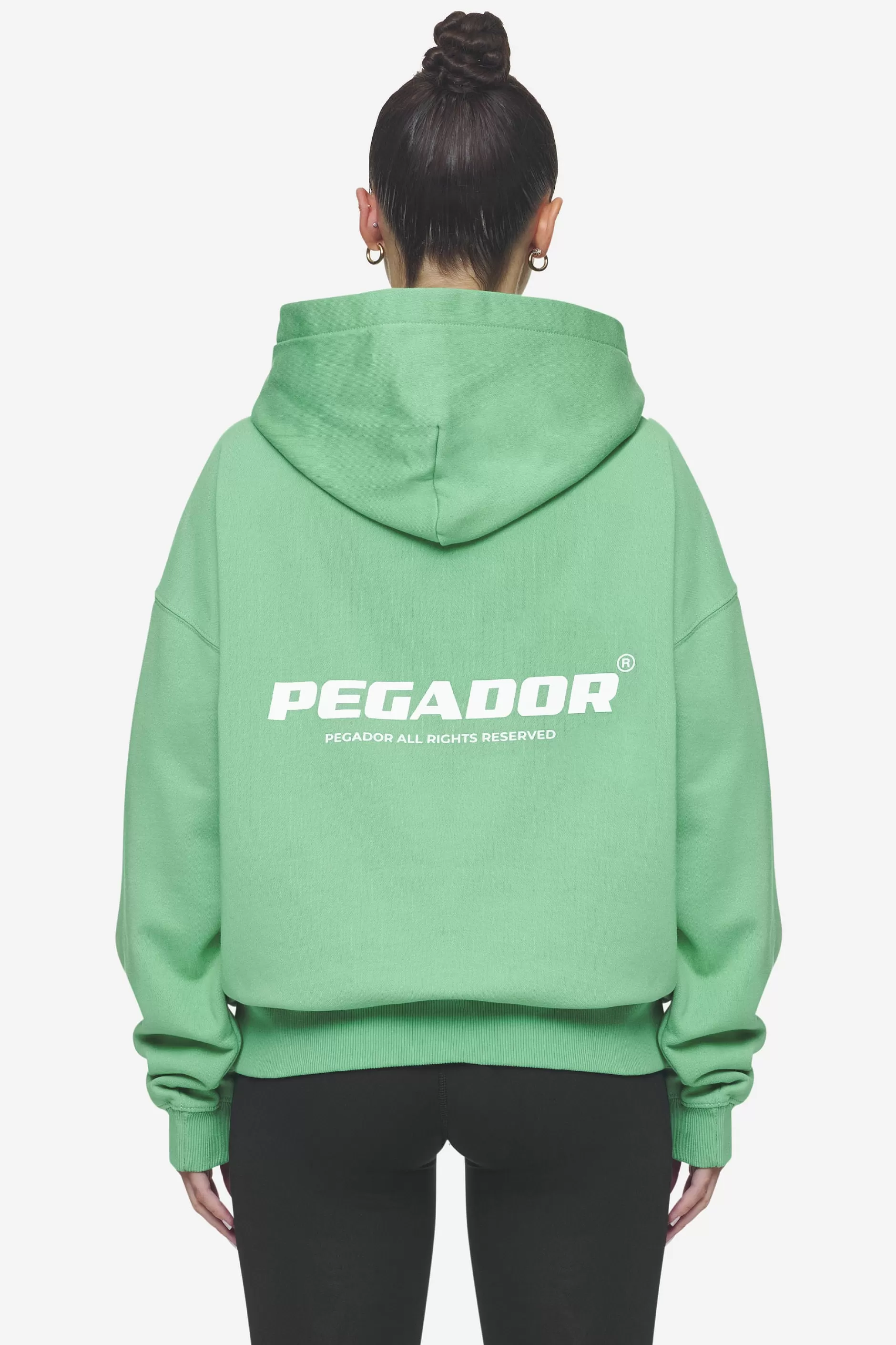 Flash Sale Pegador Atna Logo Oversized Hoodie White Washed peppermint green