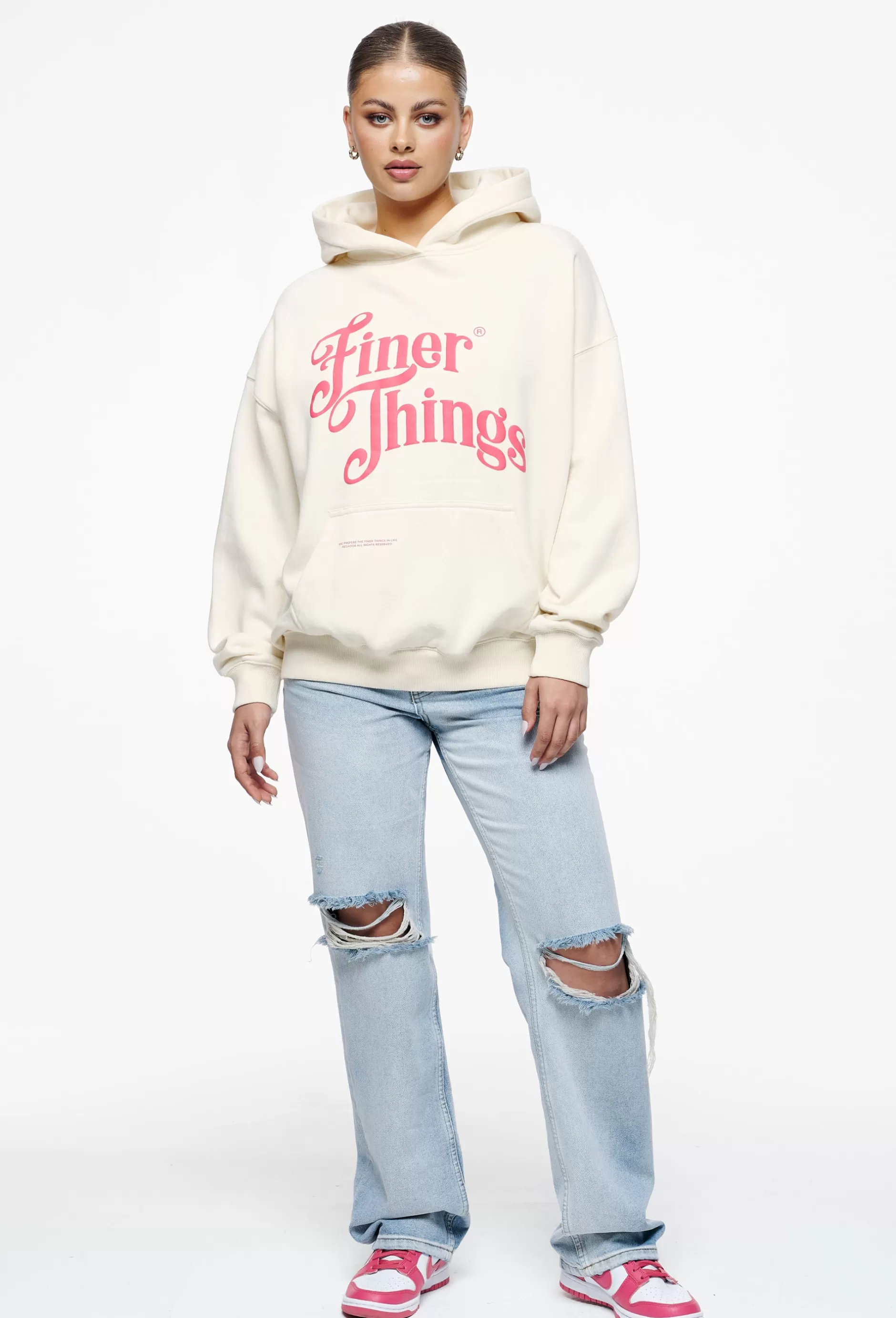 Clearance Pegador Birca Oversized Hoodie Vintage Washed Unbleached