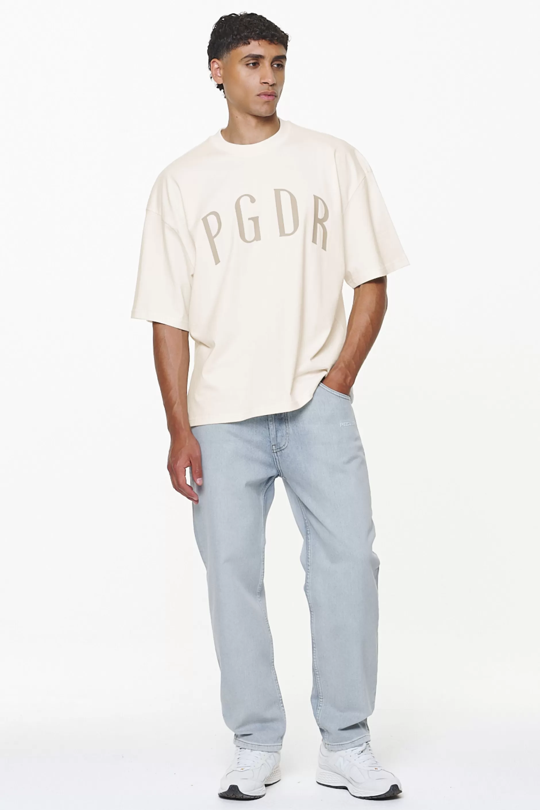 Sale Pegador Bota Boxy Tee Vintage Washed Unbleached
