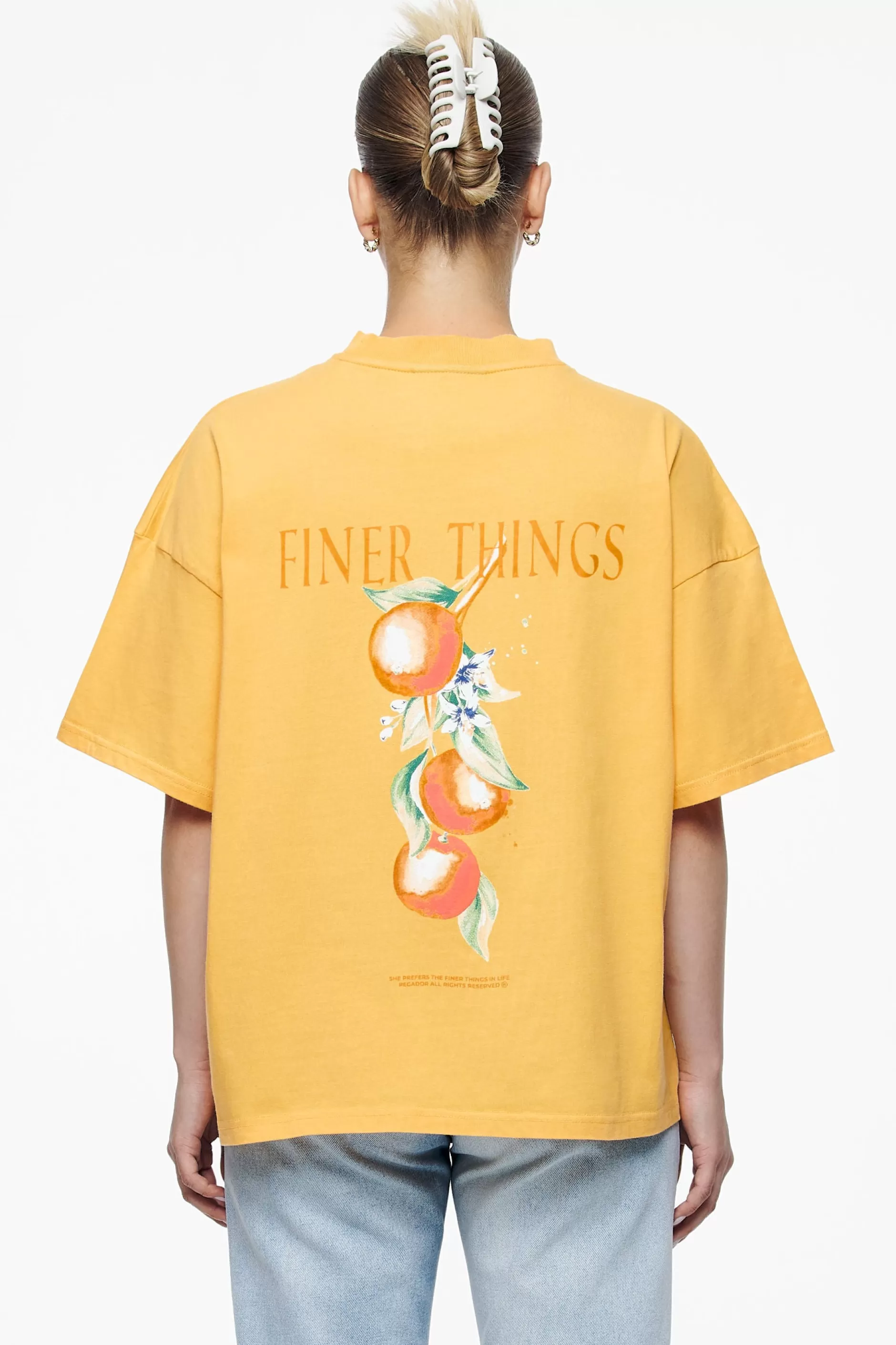 Online Pegador Brenda Heavy Oversized Tee Vintage Washed Golden Sun