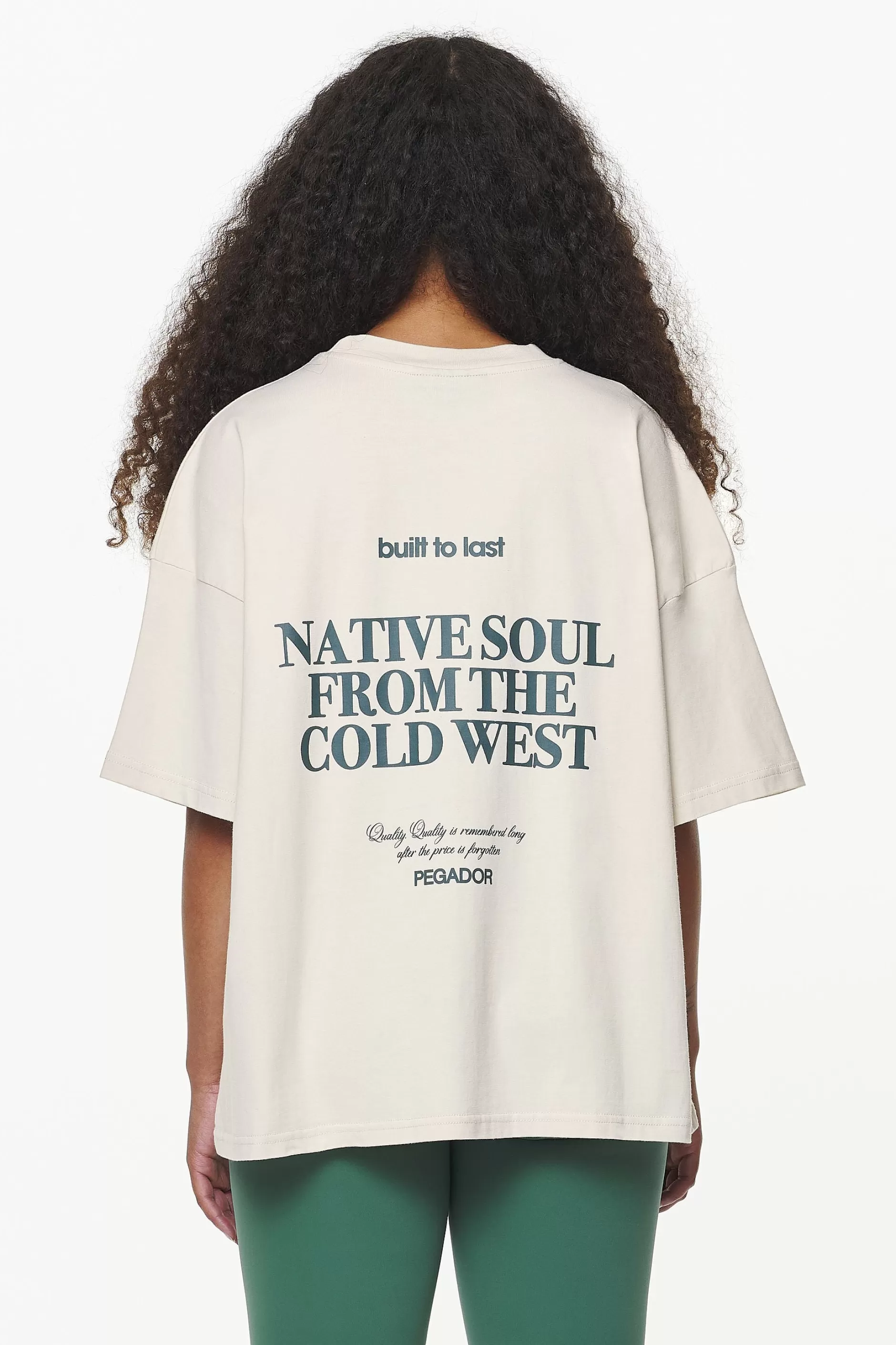 Sale Pegador Cadogan Heavy Oversized Tee Vintage Washed Bone White