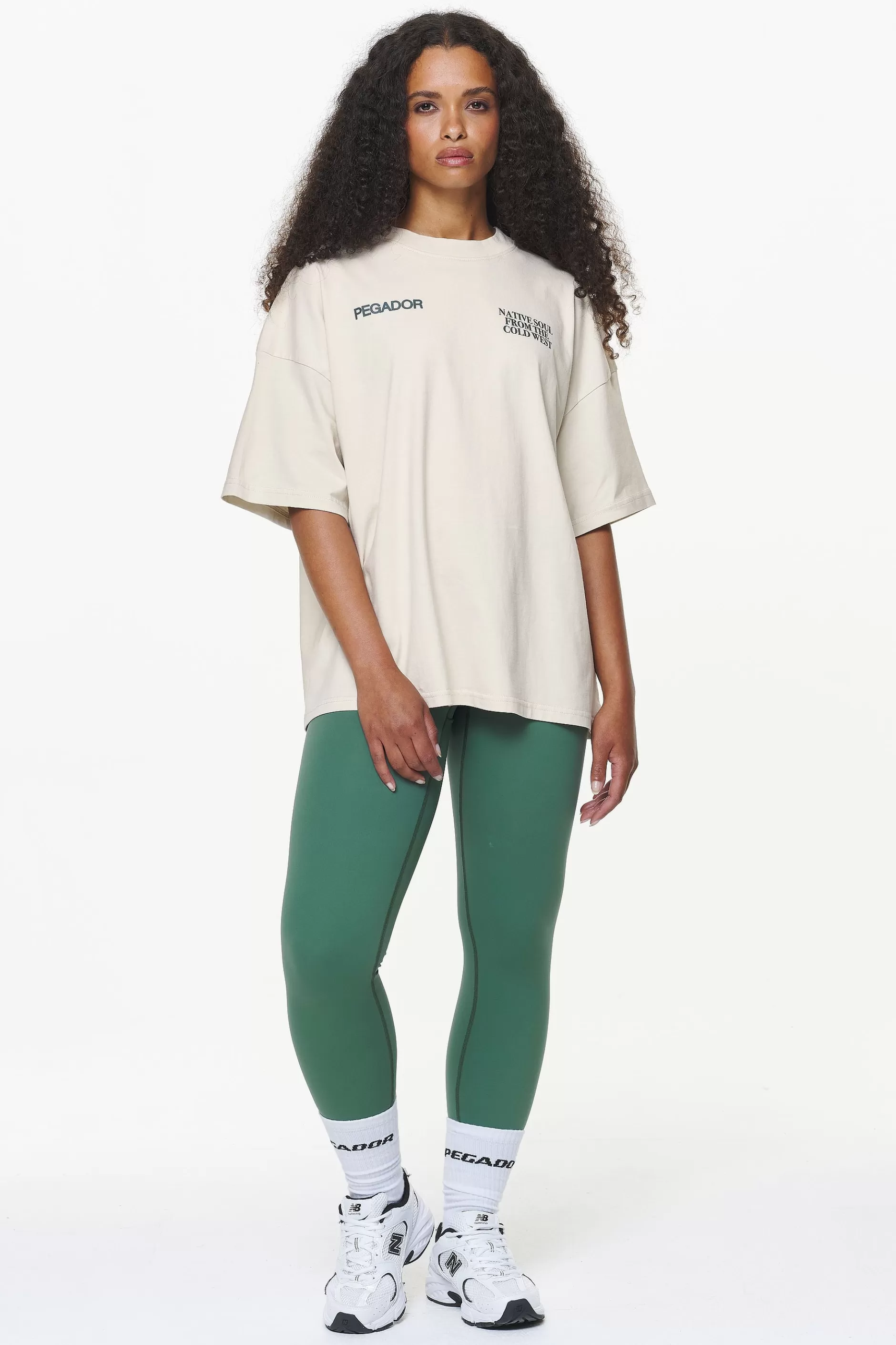 Sale Pegador Cadogan Heavy Oversized Tee Vintage Washed Bone White