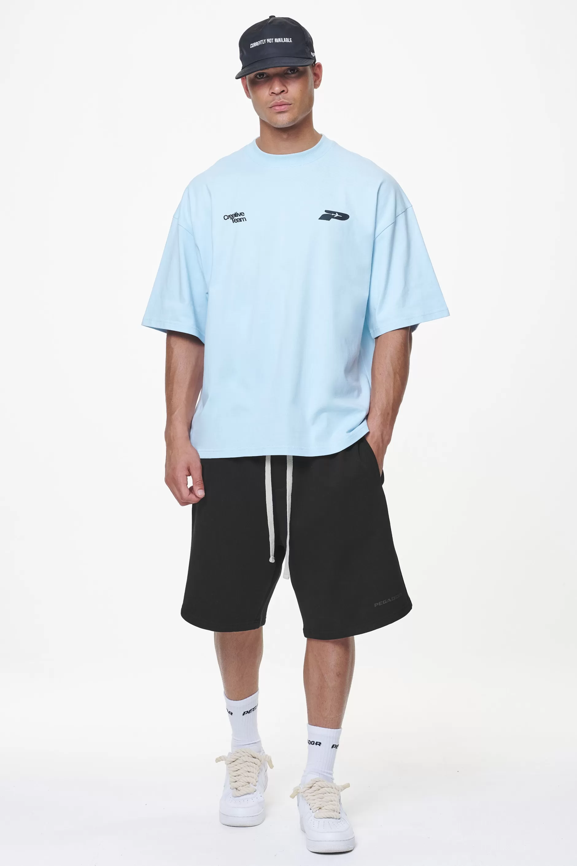 Hot Pegador Caesar Boxy Tee Vintage Aqua