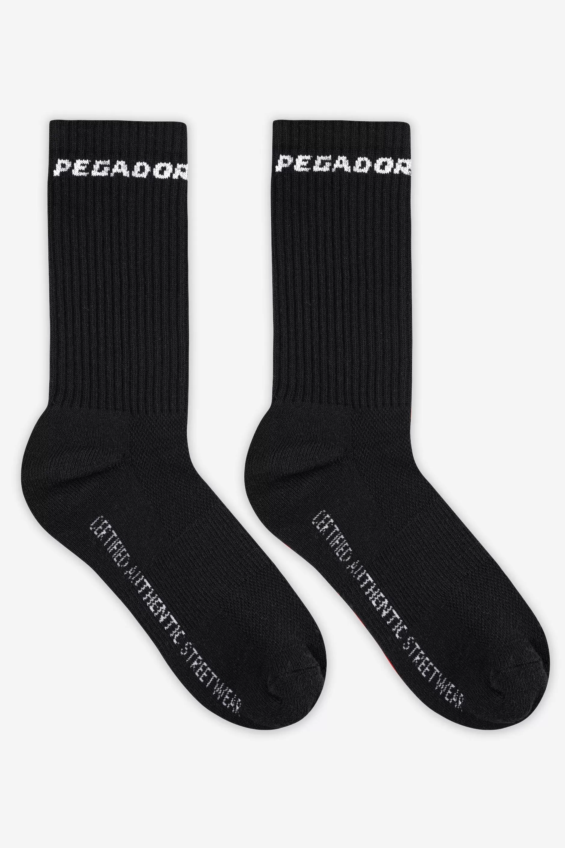 Outlet Pegador Certified Side Logo Socks Black White