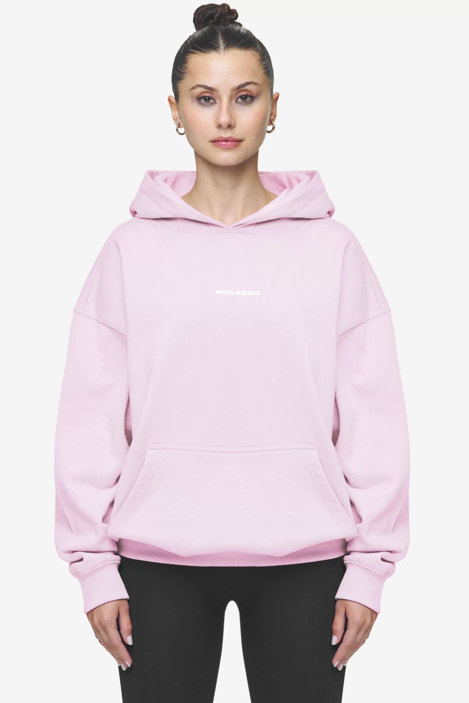 Clearance Pegador Clarita Logo Oversized Hoodie White Gum Washed bubblegum