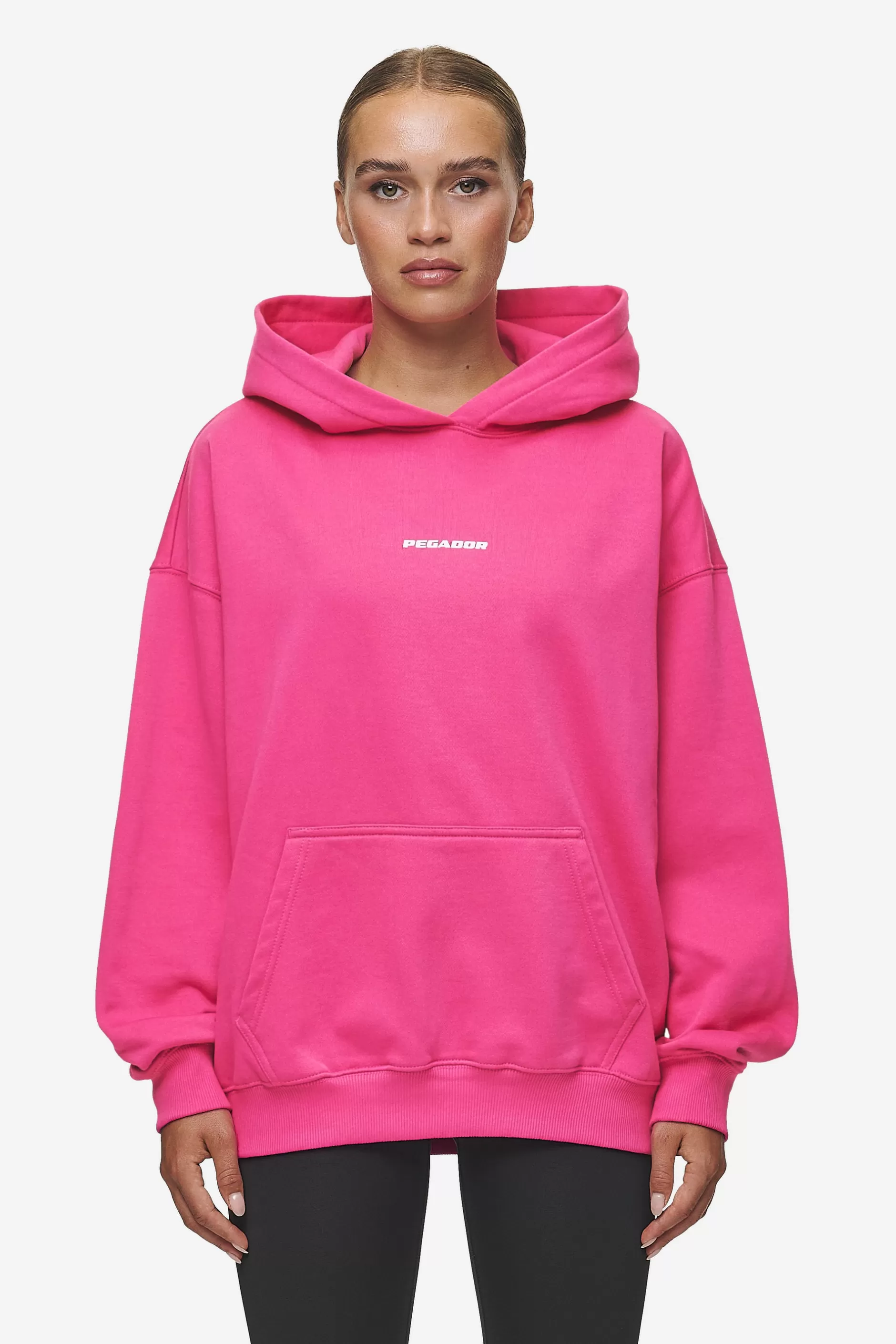 Hot Pegador Clarita Logo Oversized Hoodie Washed Digital Pink White Gum