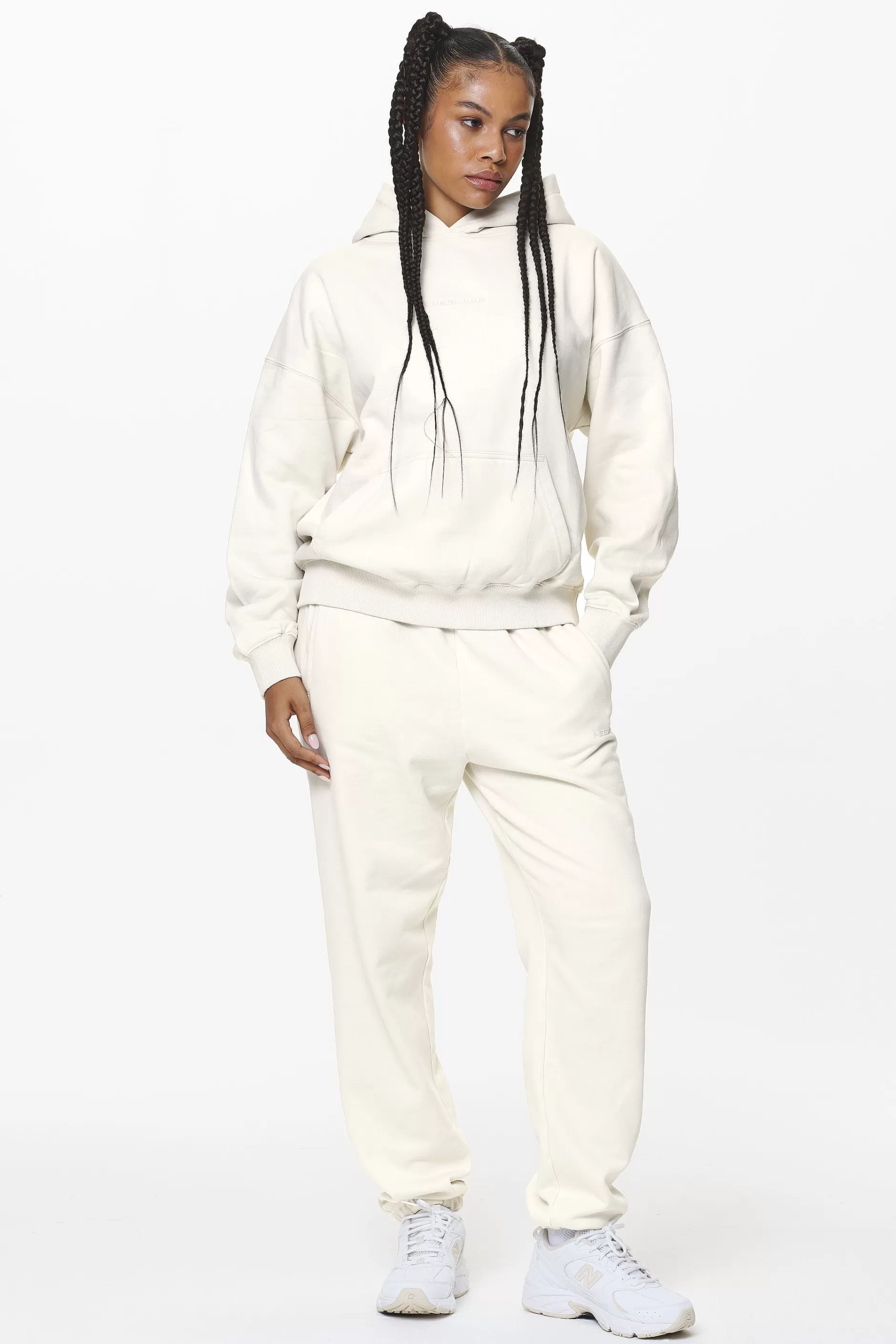 Hot Pegador Clarita Logo Oversized Hoodie Washed Salty Cream Gum