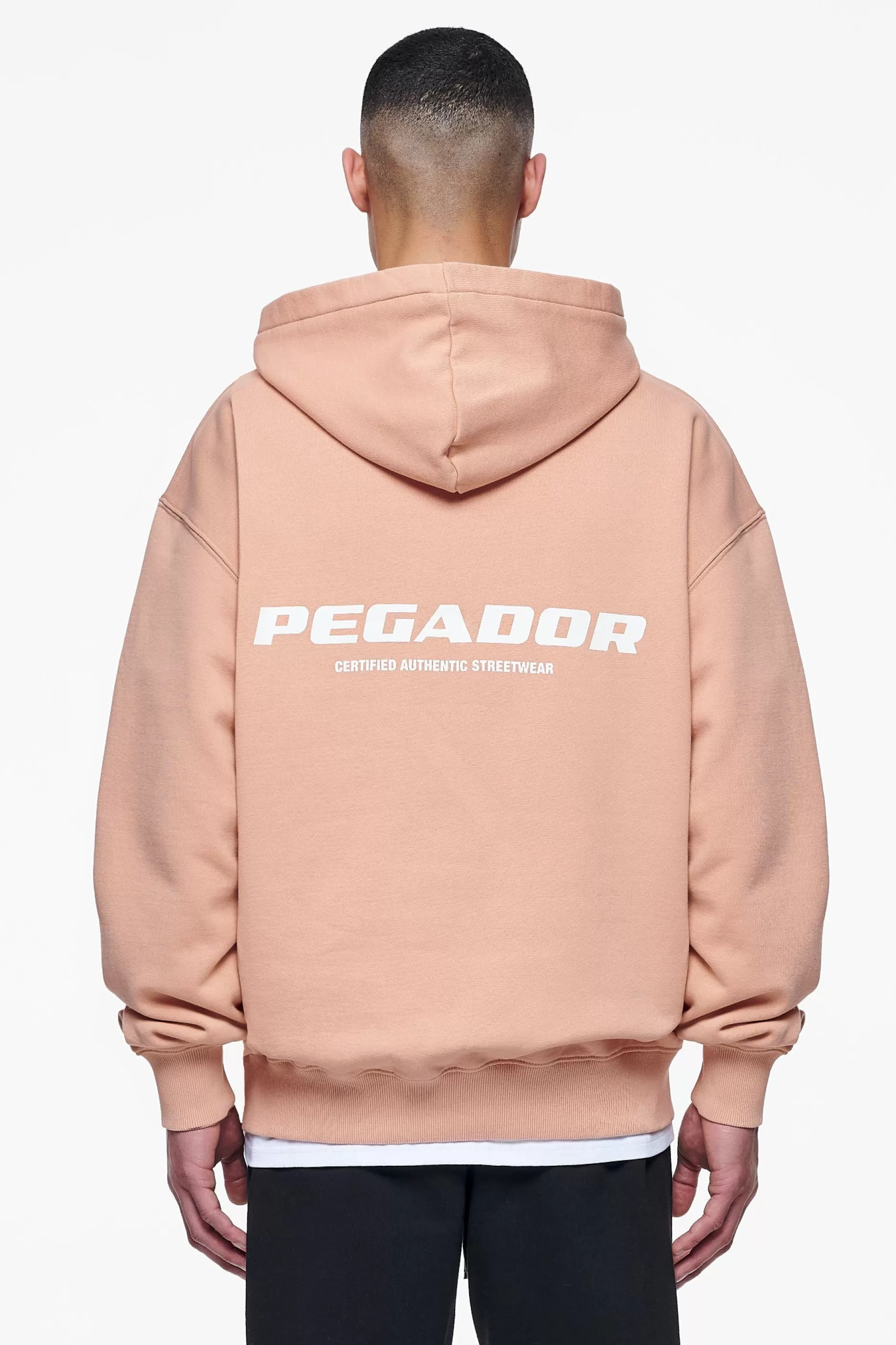 Flash Sale Pegador Colne Logo Oversized Hoodie Vintage Washed Tuscan Rose