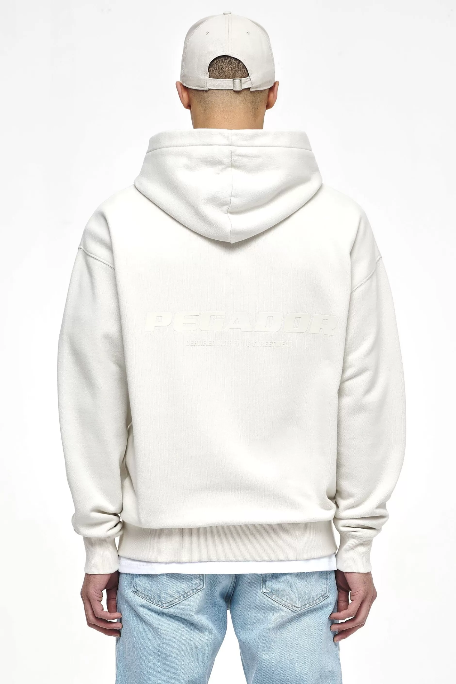 Flash Sale Pegador Colne Logo Oversized Sweat Jacket Vintage Washed Angels Cream Gum