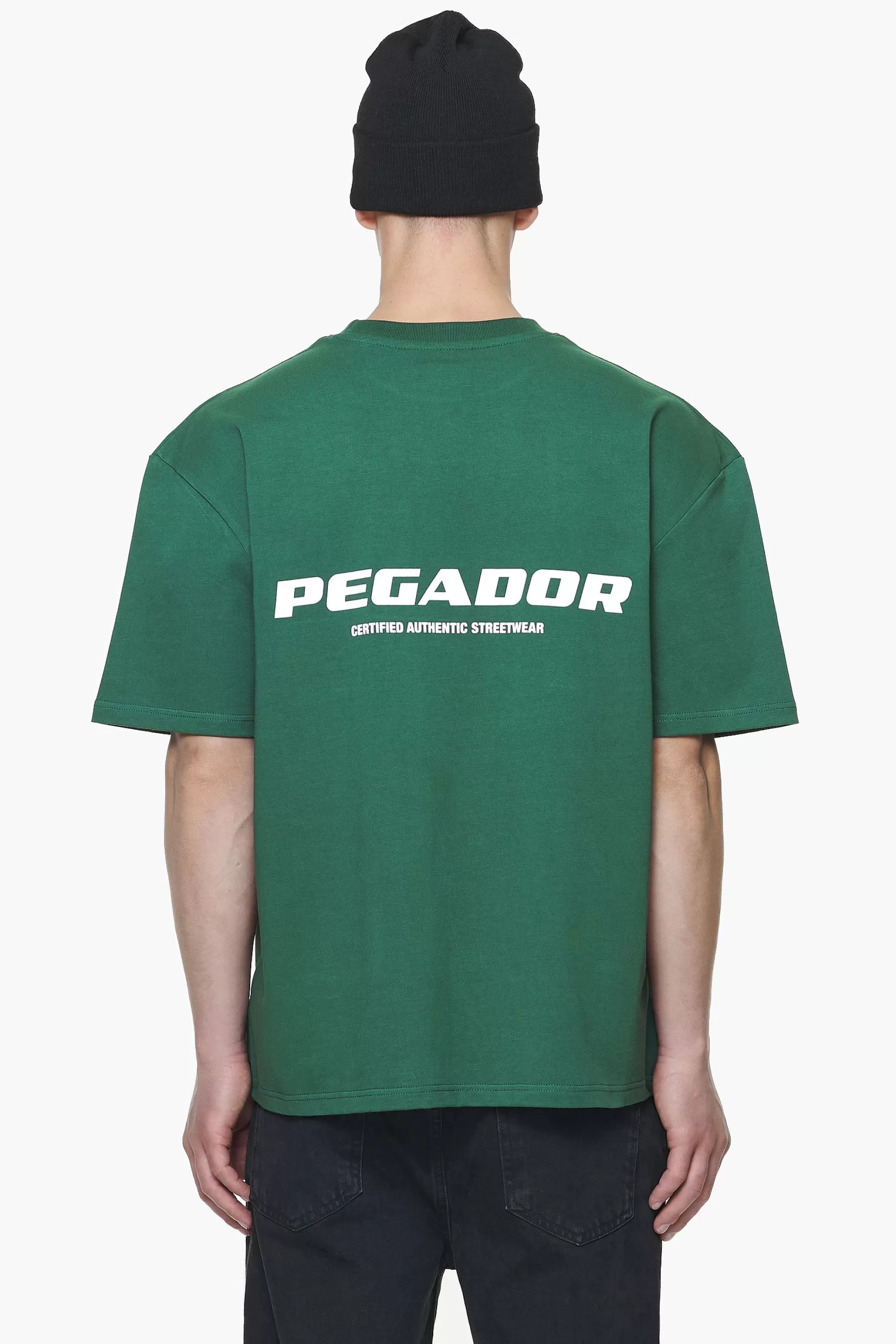 Sale Pegador Colne Logo Oversized Tee Vintage Washed British Green Gum