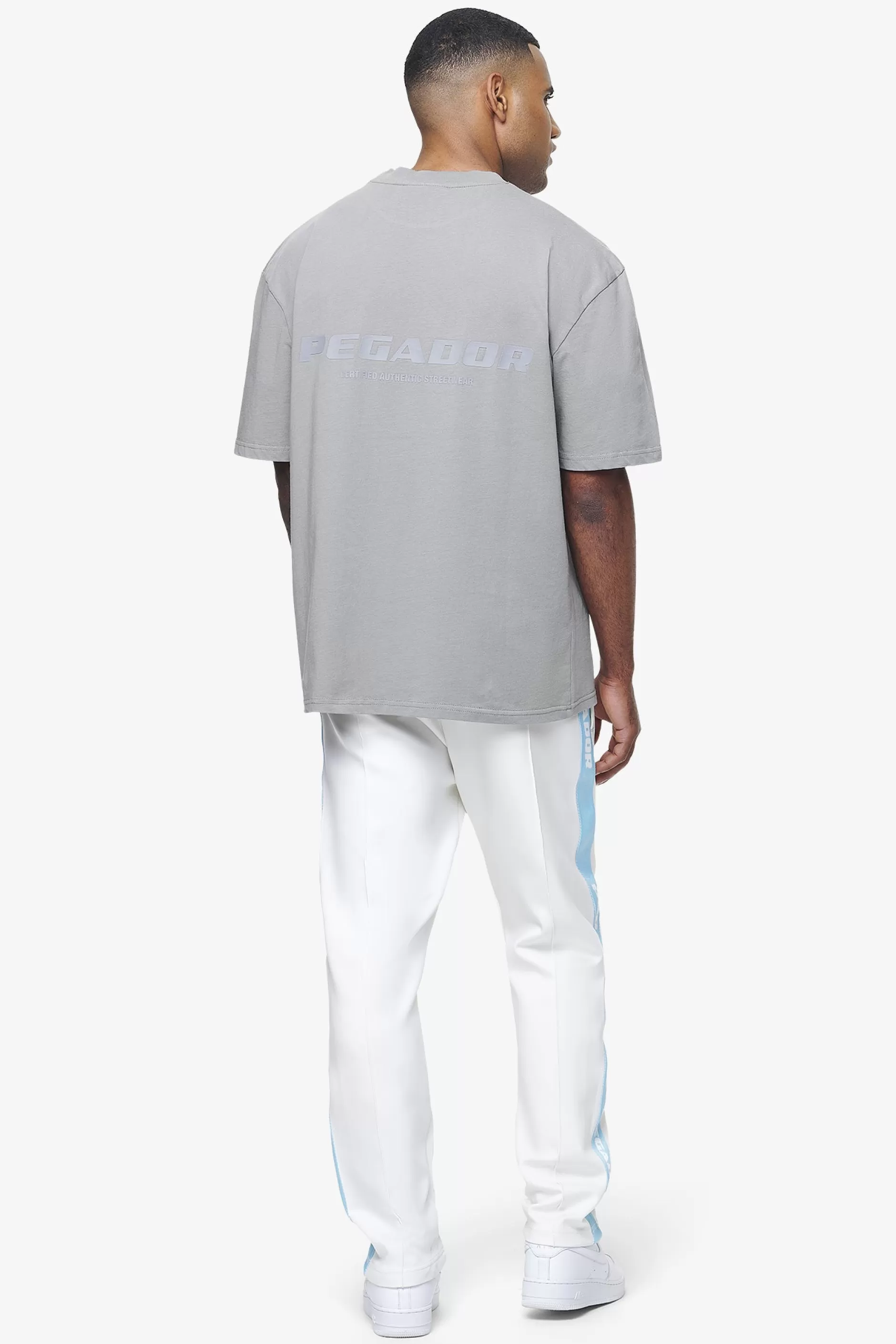 Cheap Pegador Colne Logo Oversized Tee Vintage Washed Dusk Grey Gum