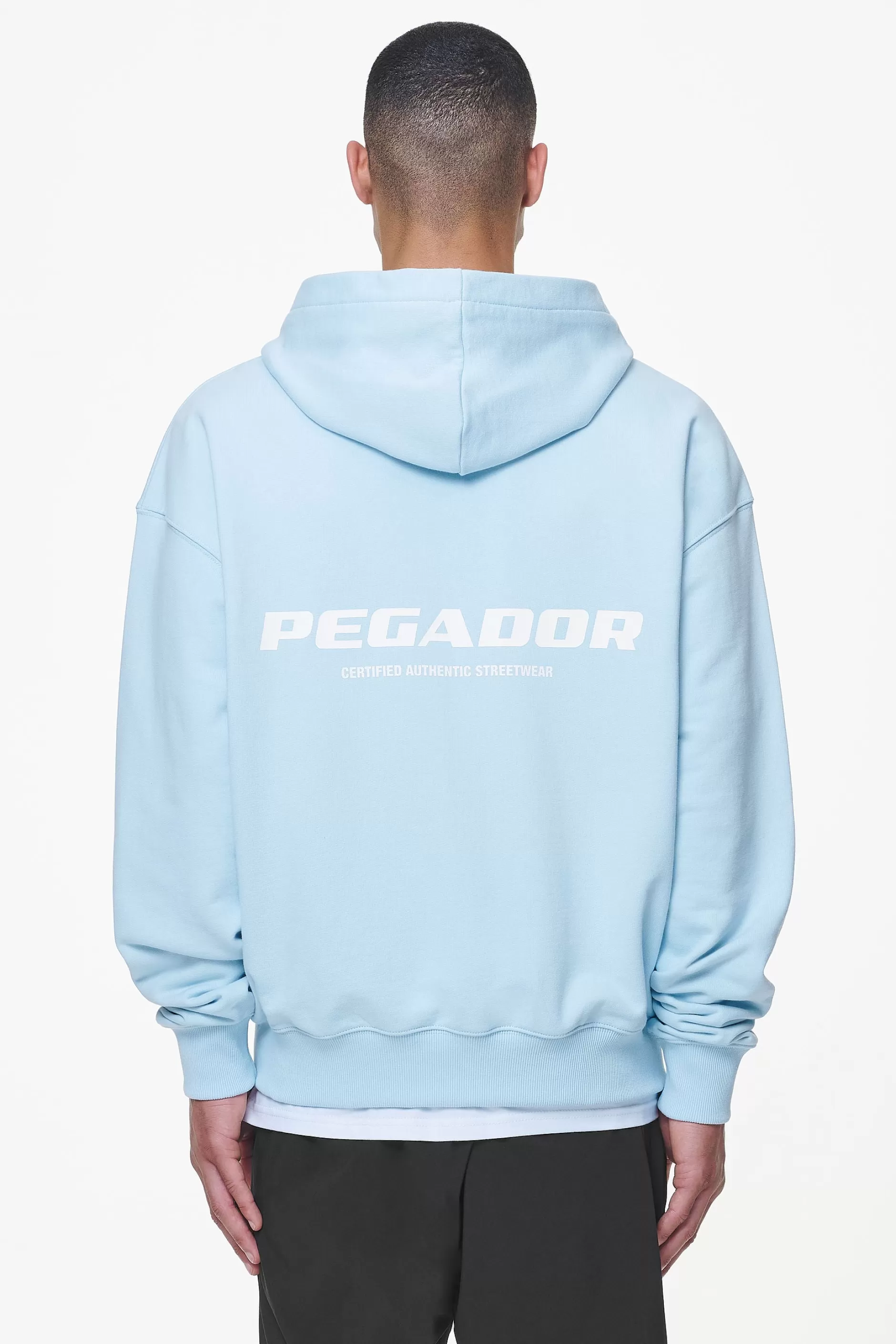Clearance Pegador Colne Terry Logo Oversized Sweat Jacket Vintage Aqua