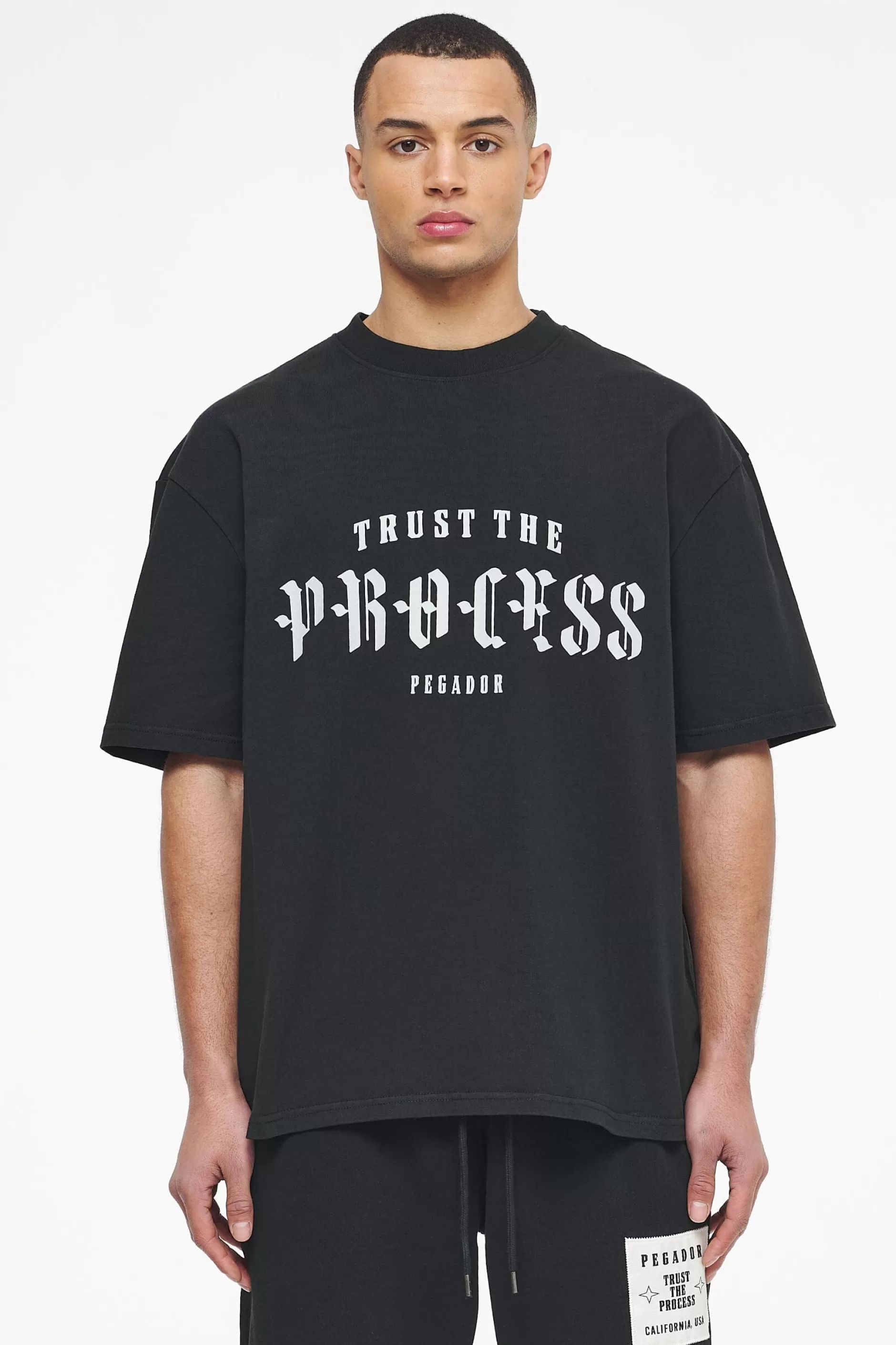 Cheap Pegador Cordova Oversized Tee Vintage Washed Black Ink