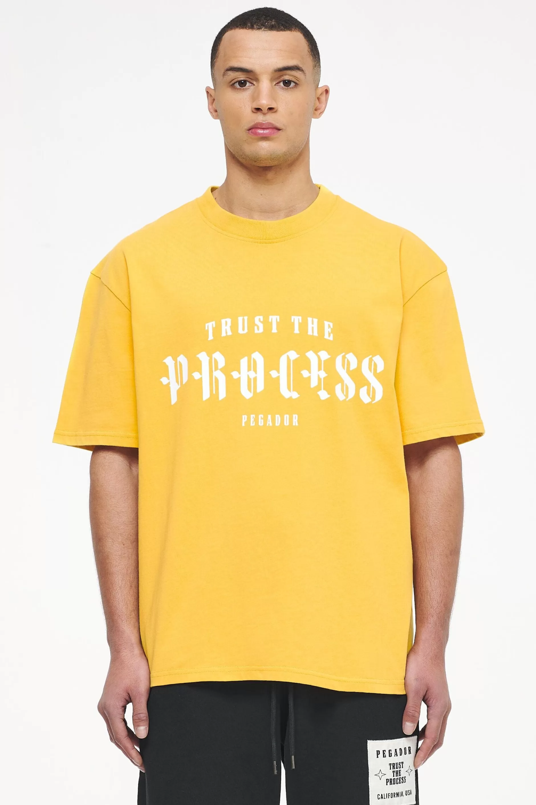 Flash Sale Pegador Cordova Oversized Tee Vintage Washed Solar Yellow