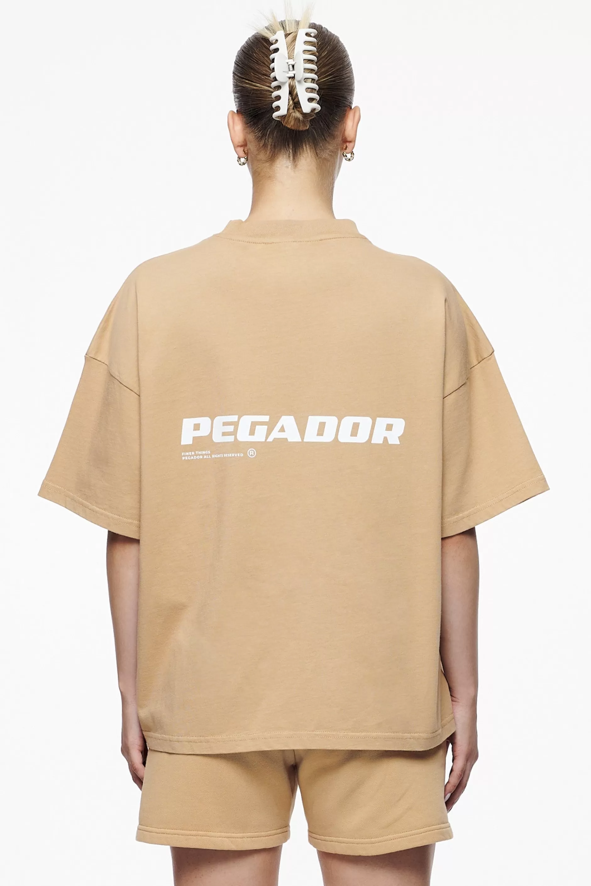 Cheap Pegador Culla Logo Heavy Oversized Tee Vintage Washed Espresso