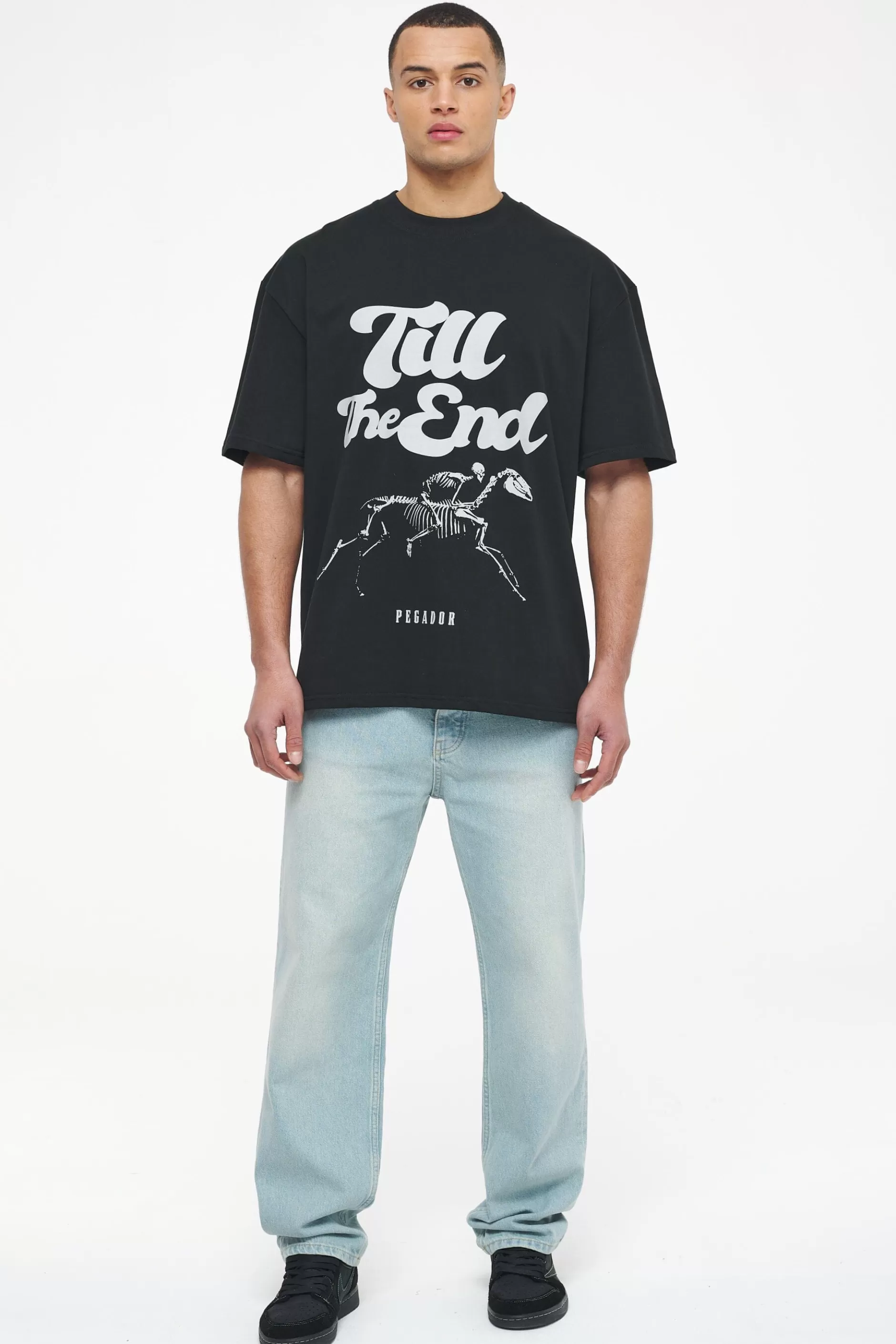 Flash Sale Pegador Dinmont Oversized Tee Vintage Washed Black Ink