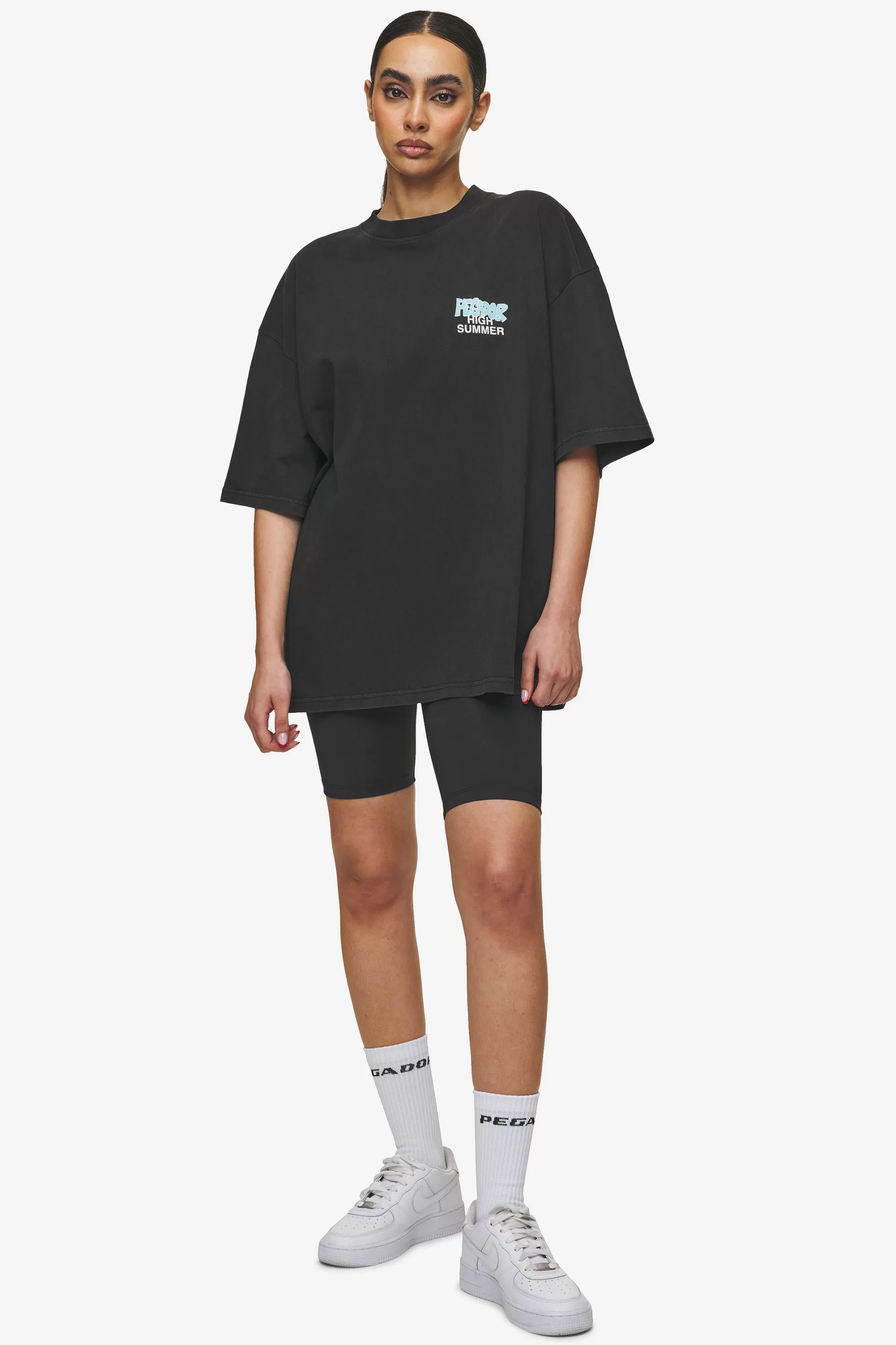 Sale Pegador Farrar Boxy Tee Vintage black