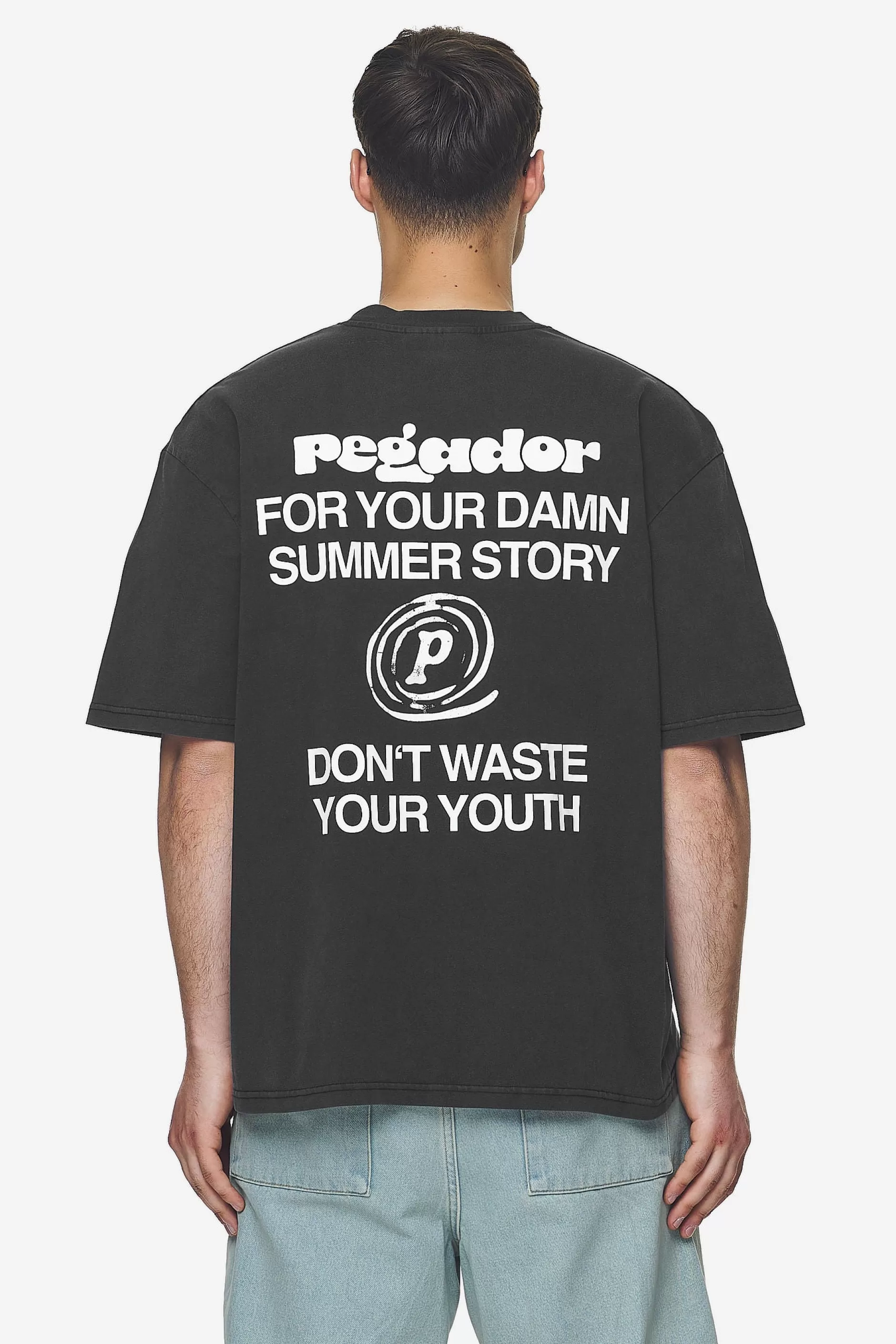 Sale Pegador Harlan Oversized Tee Vintage black