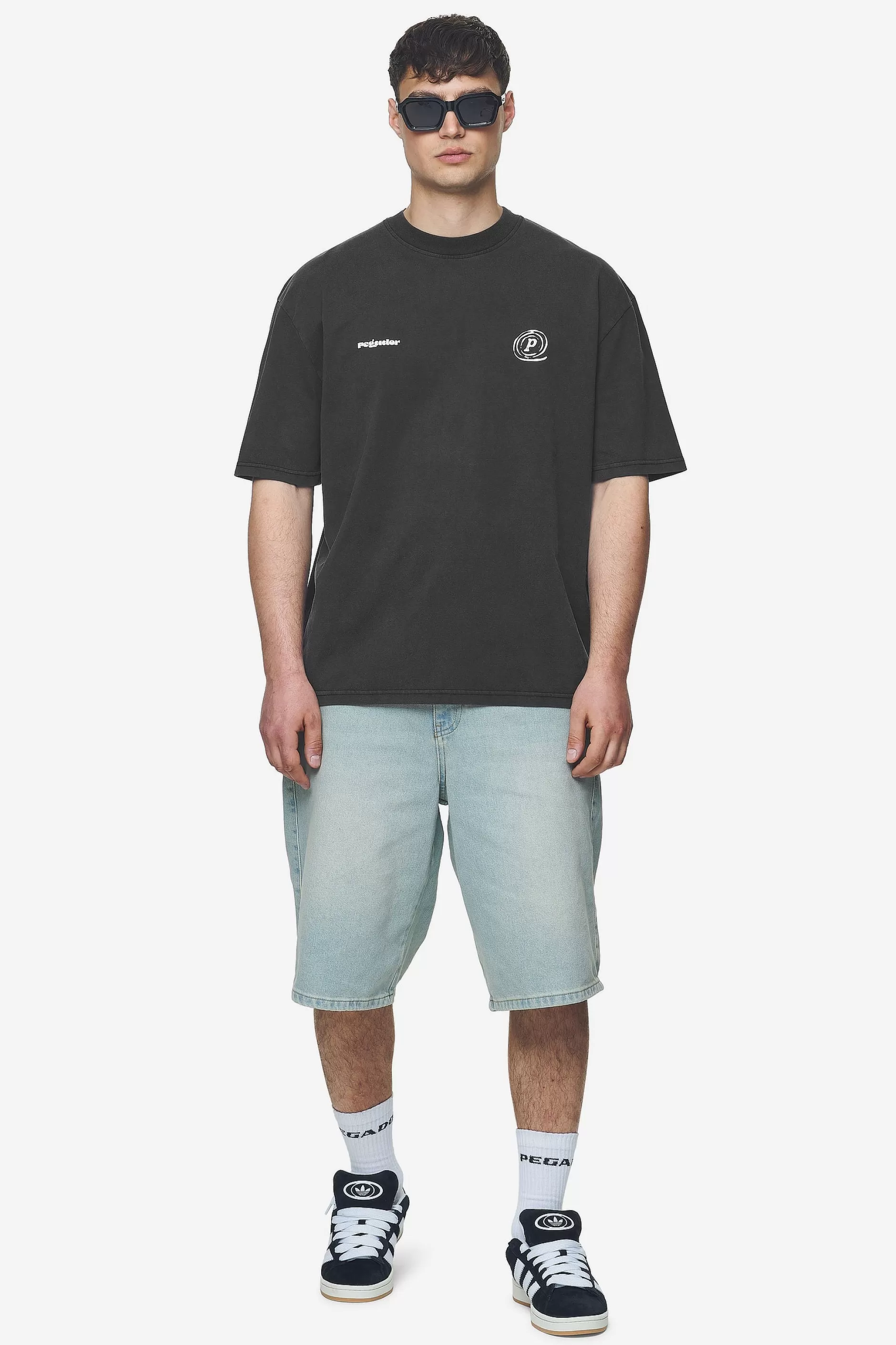 Sale Pegador Harlan Oversized Tee Vintage black