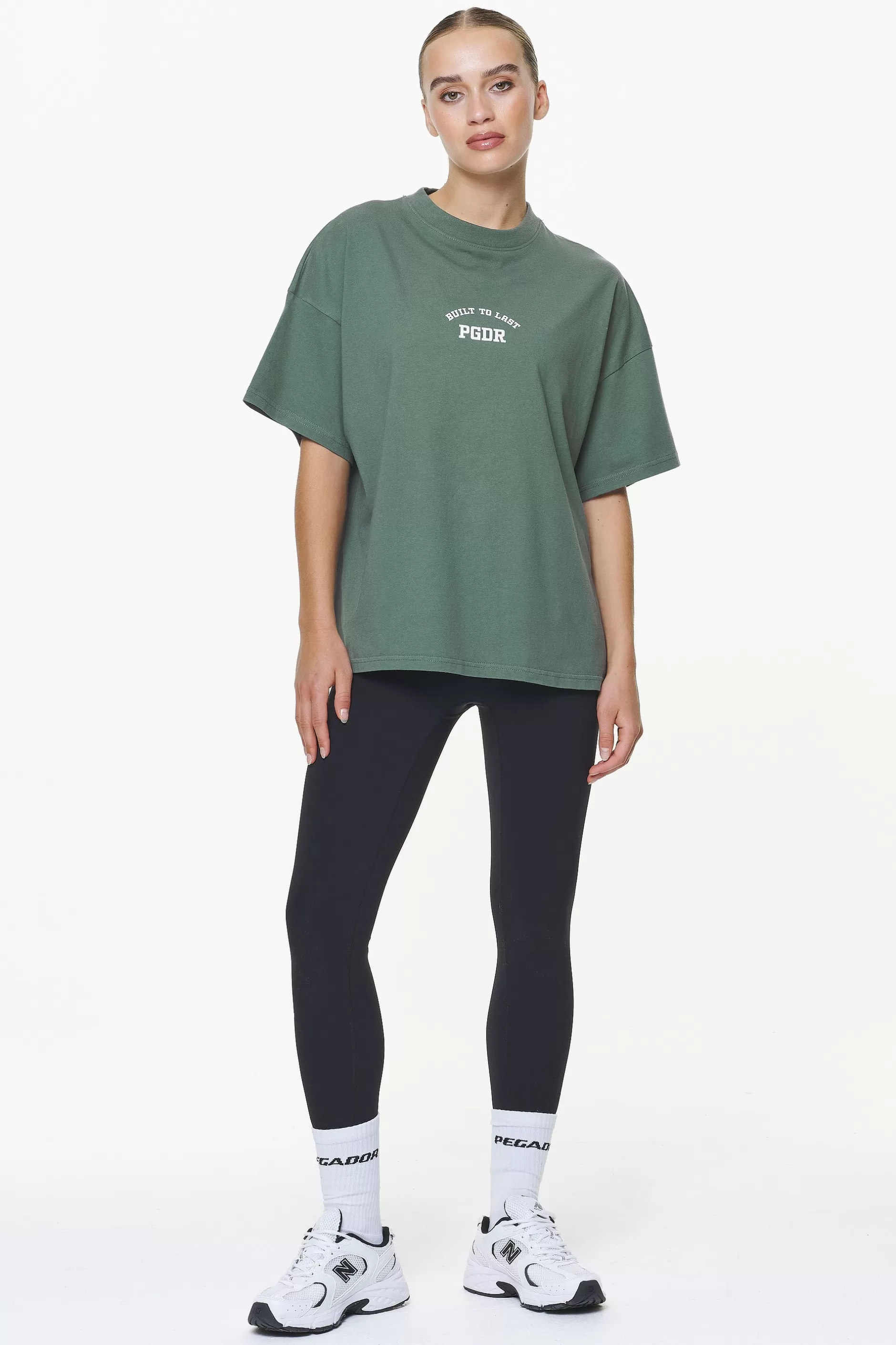 Discount Pegador Harley Heavy Oversized Tee Vintage Washed Garden Green