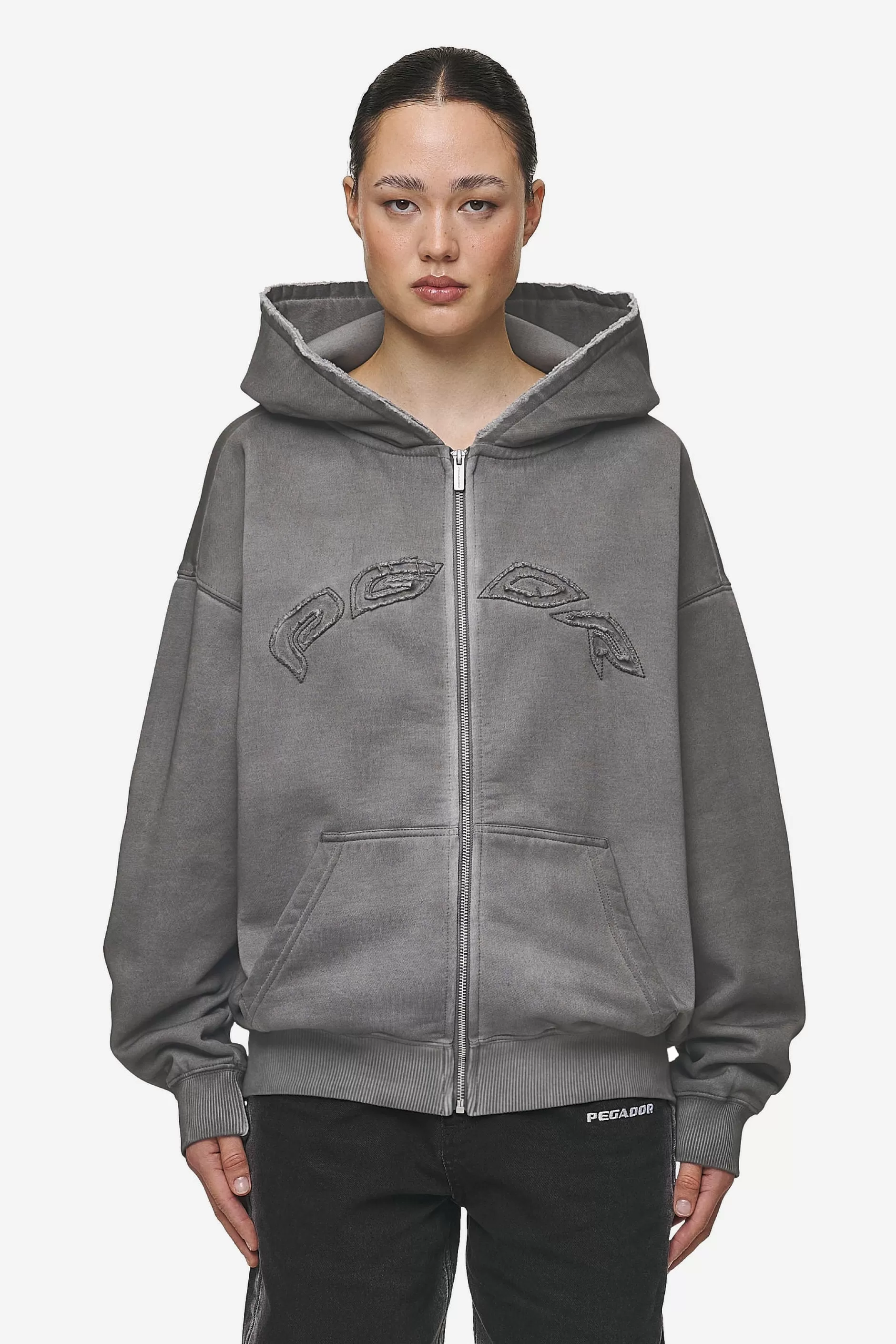 Fashion Pegador Julia Oversized Sweat Jacket Oil Dyed Deep Grey