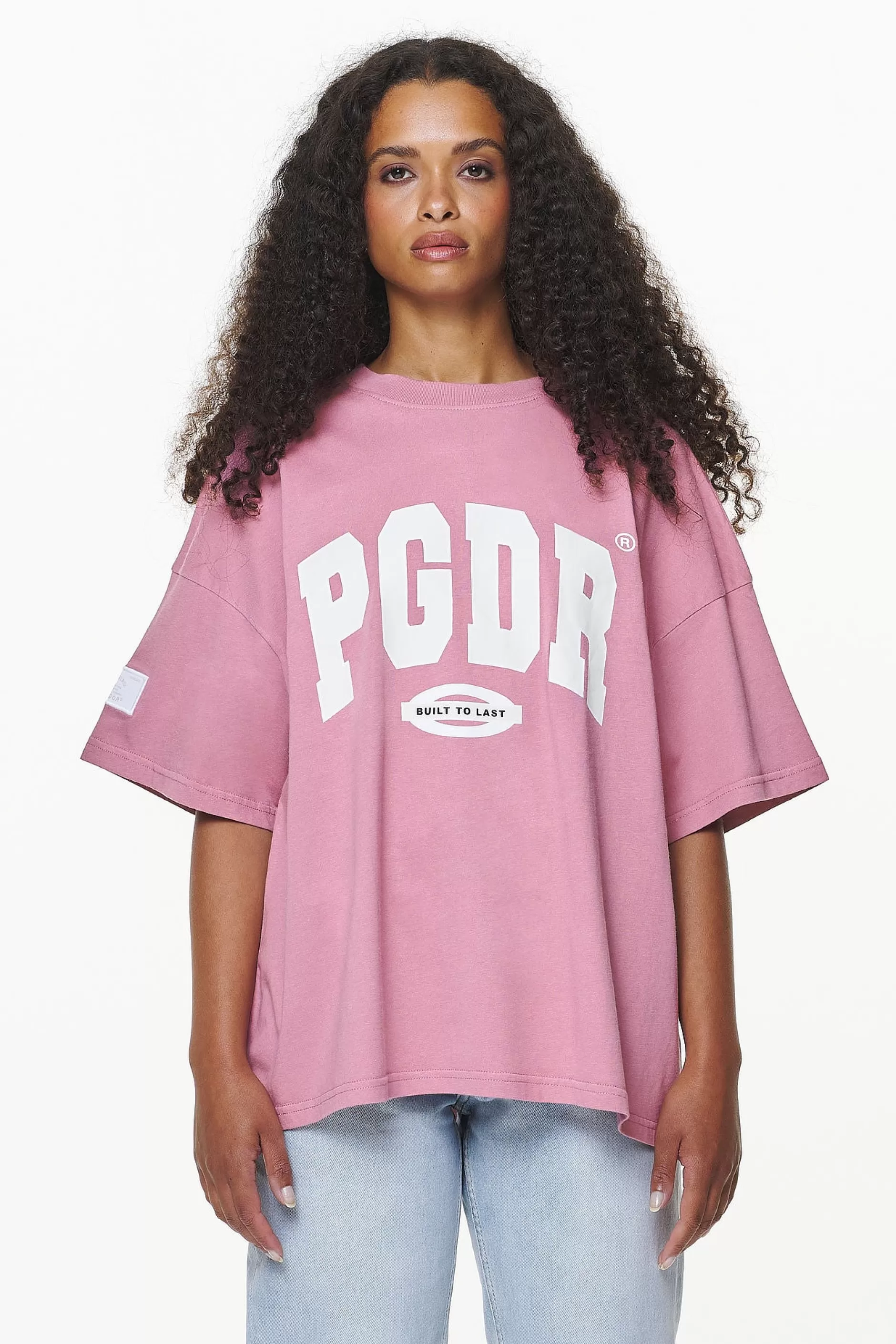 Discount Pegador Keats Heavy Oversized Tee Vintage Washed Rust Pink