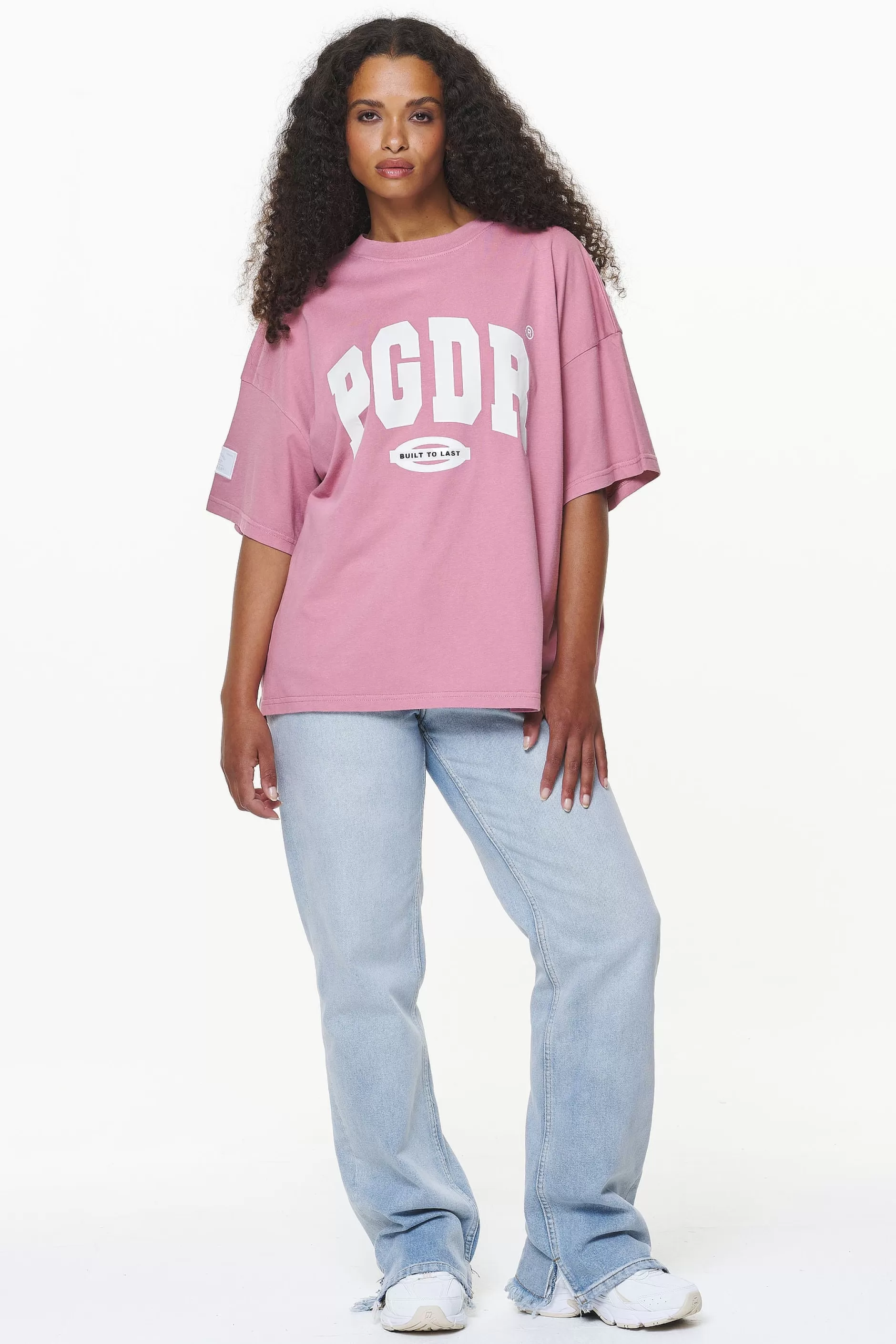 Discount Pegador Keats Heavy Oversized Tee Vintage Washed Rust Pink