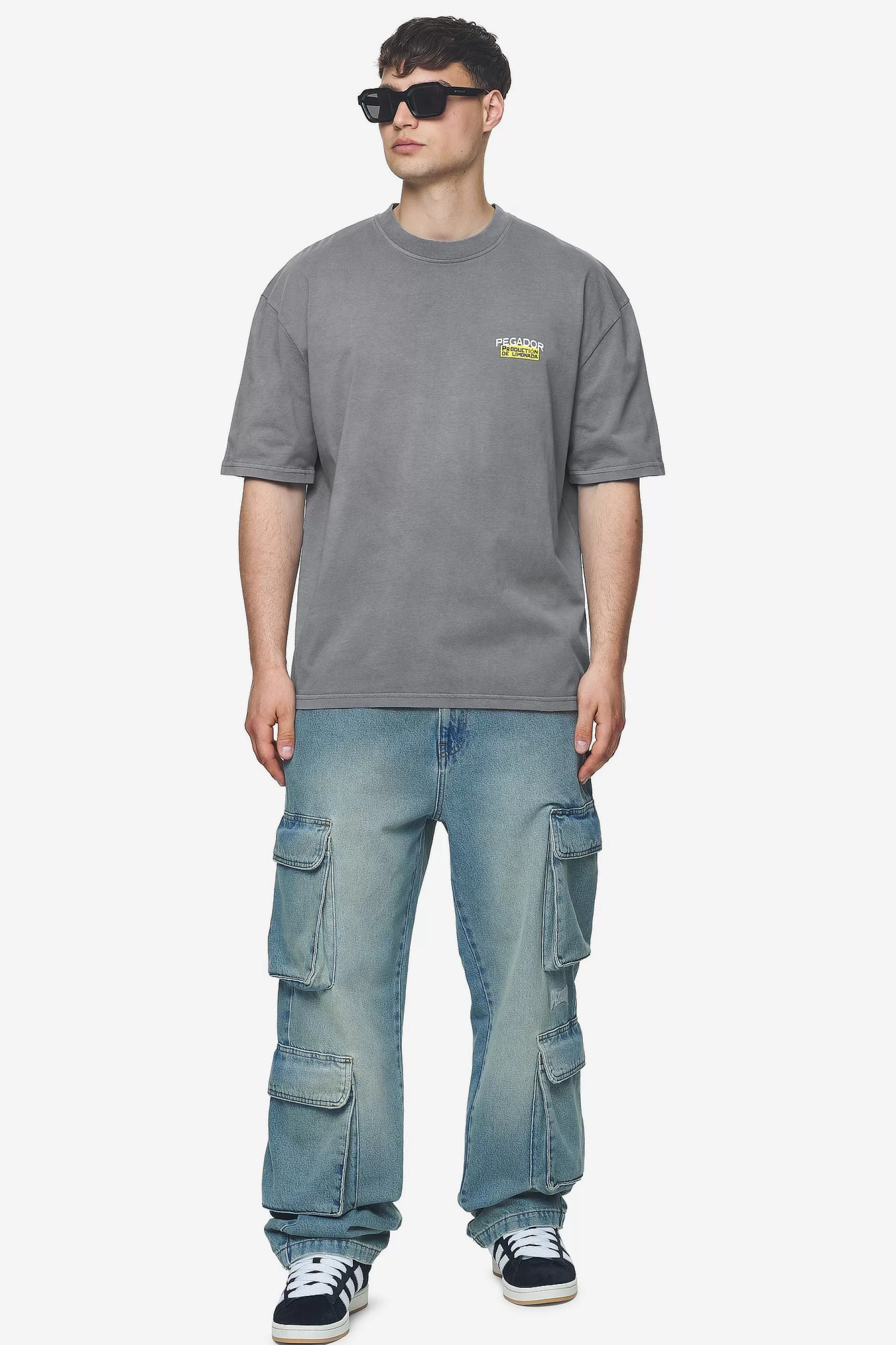 Fashion Pegador Kort Oversized Tee Vintage grey