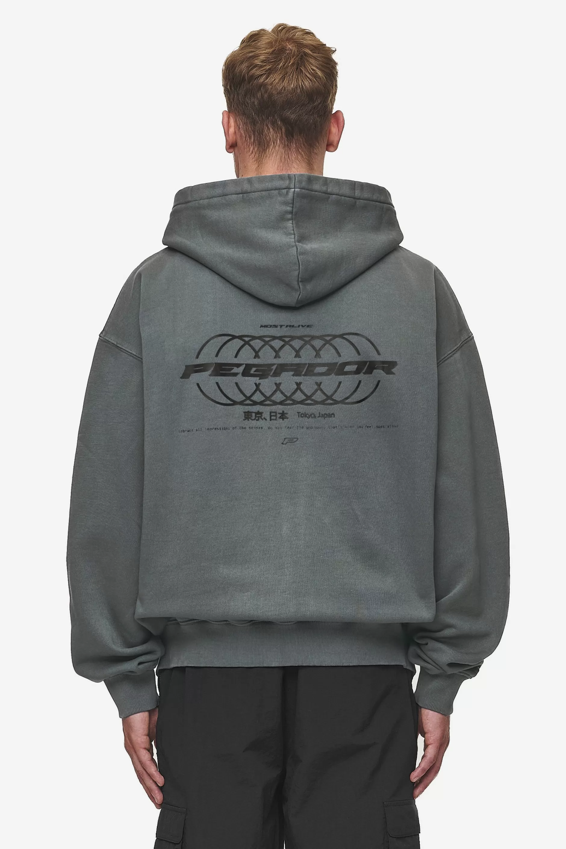 Flash Sale Pegador Lance Oversized Sweat Jacket Vintage Anthracite