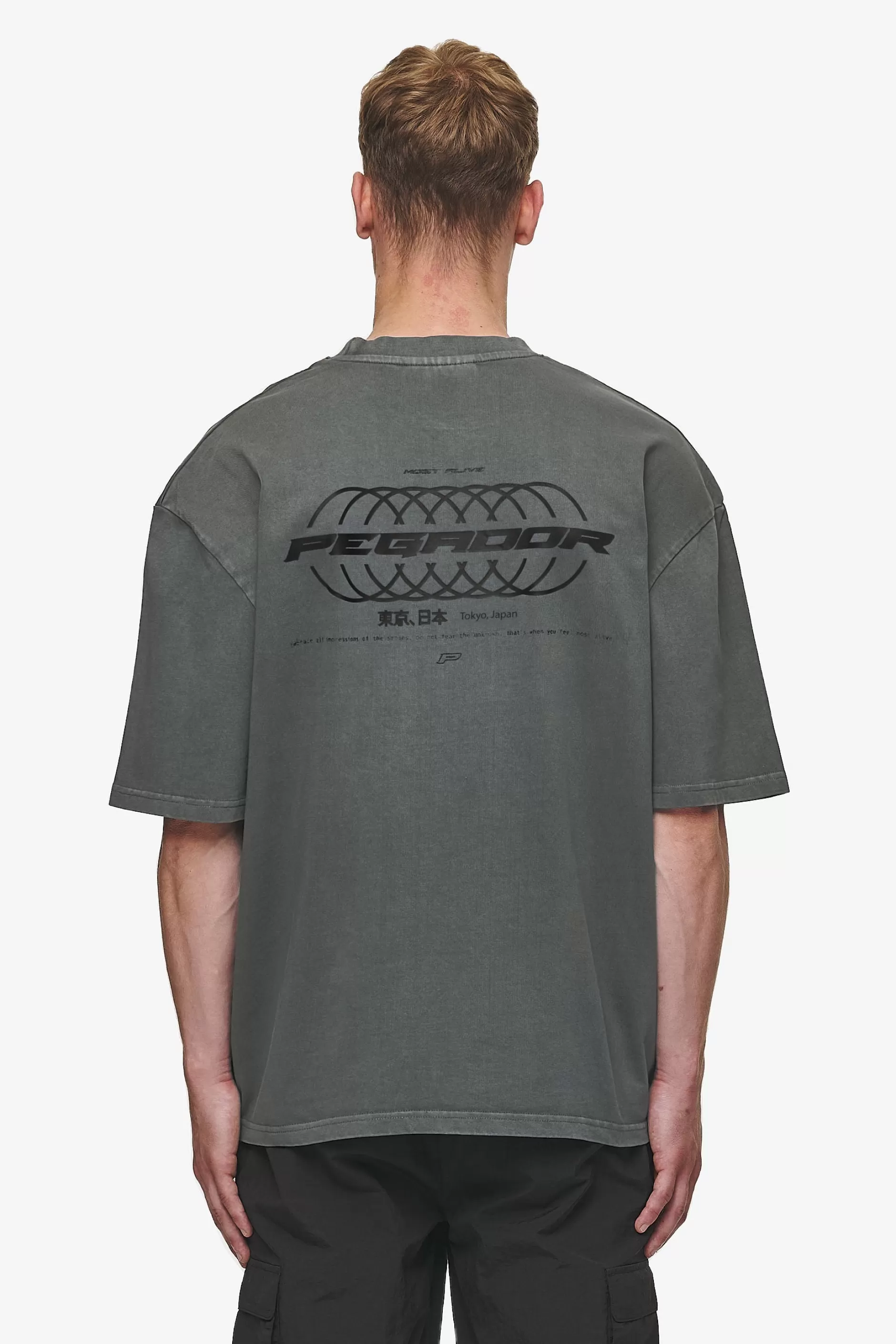 Outlet Pegador Lance Oversized Tee Vintage Anthracite