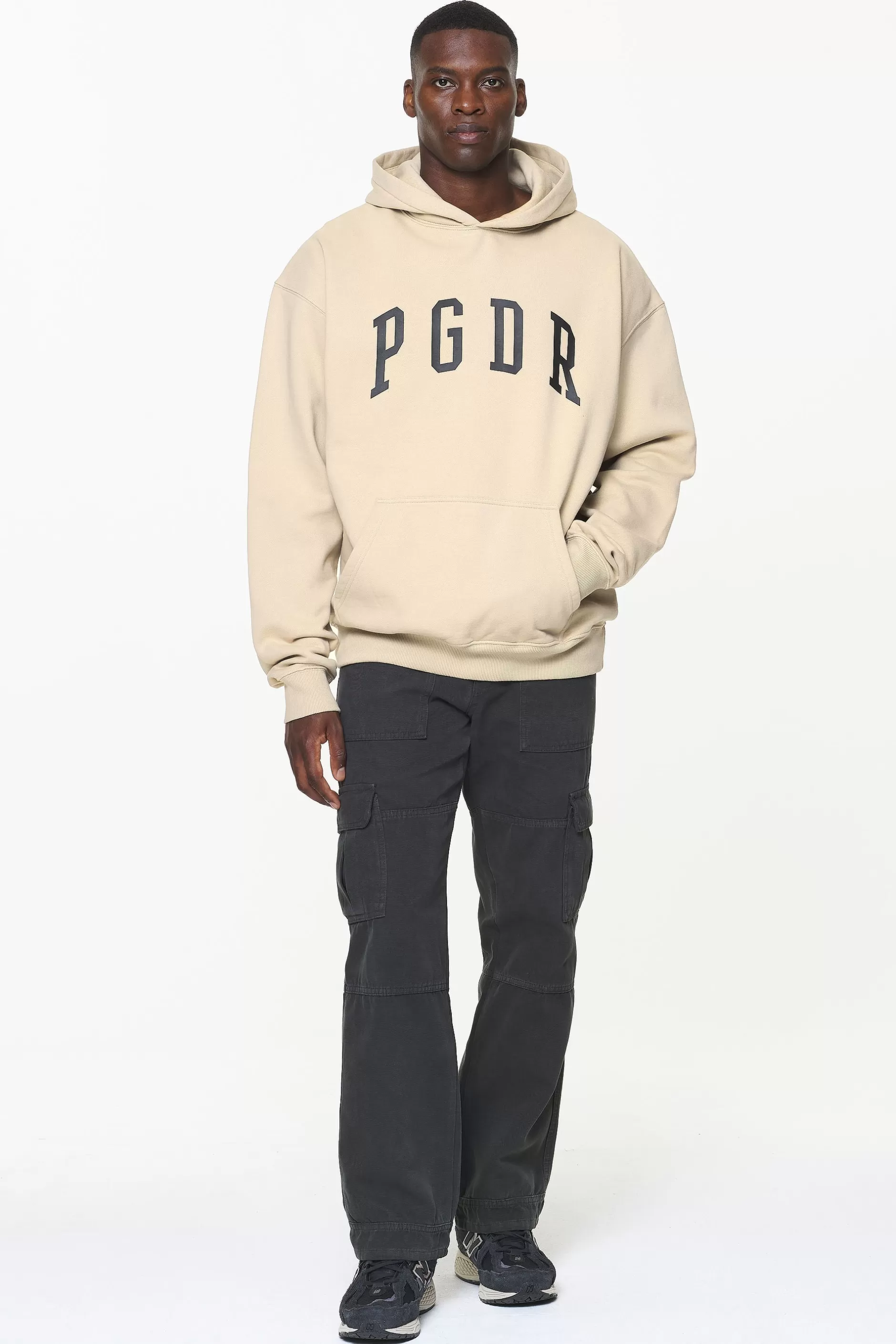 Fashion Pegador Layton Oversized Hoodie Vintage Washed Kingdom Beige