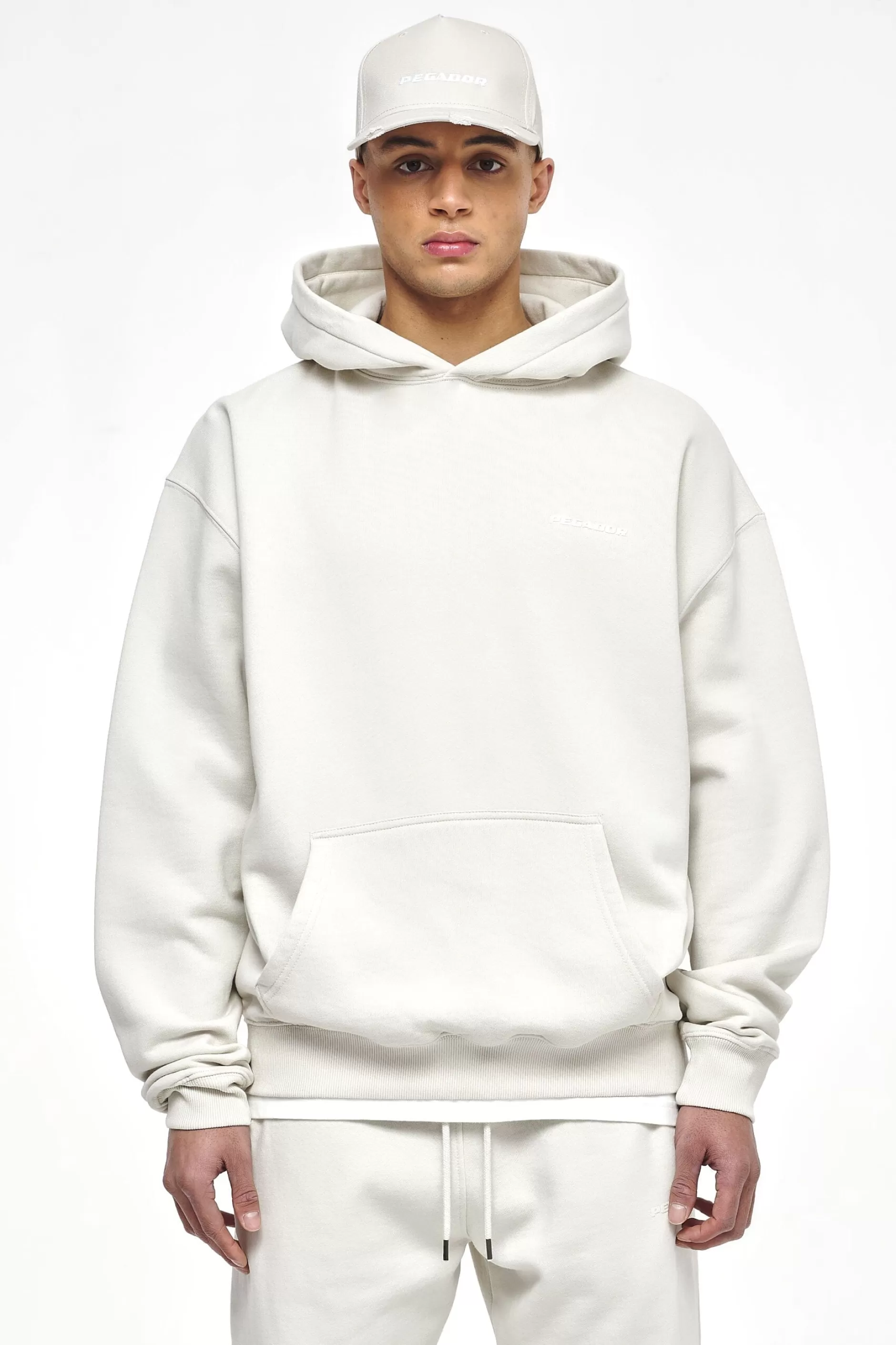 Clearance Pegador Logo Oversized Hoodie Gum Vintage washed angels cream