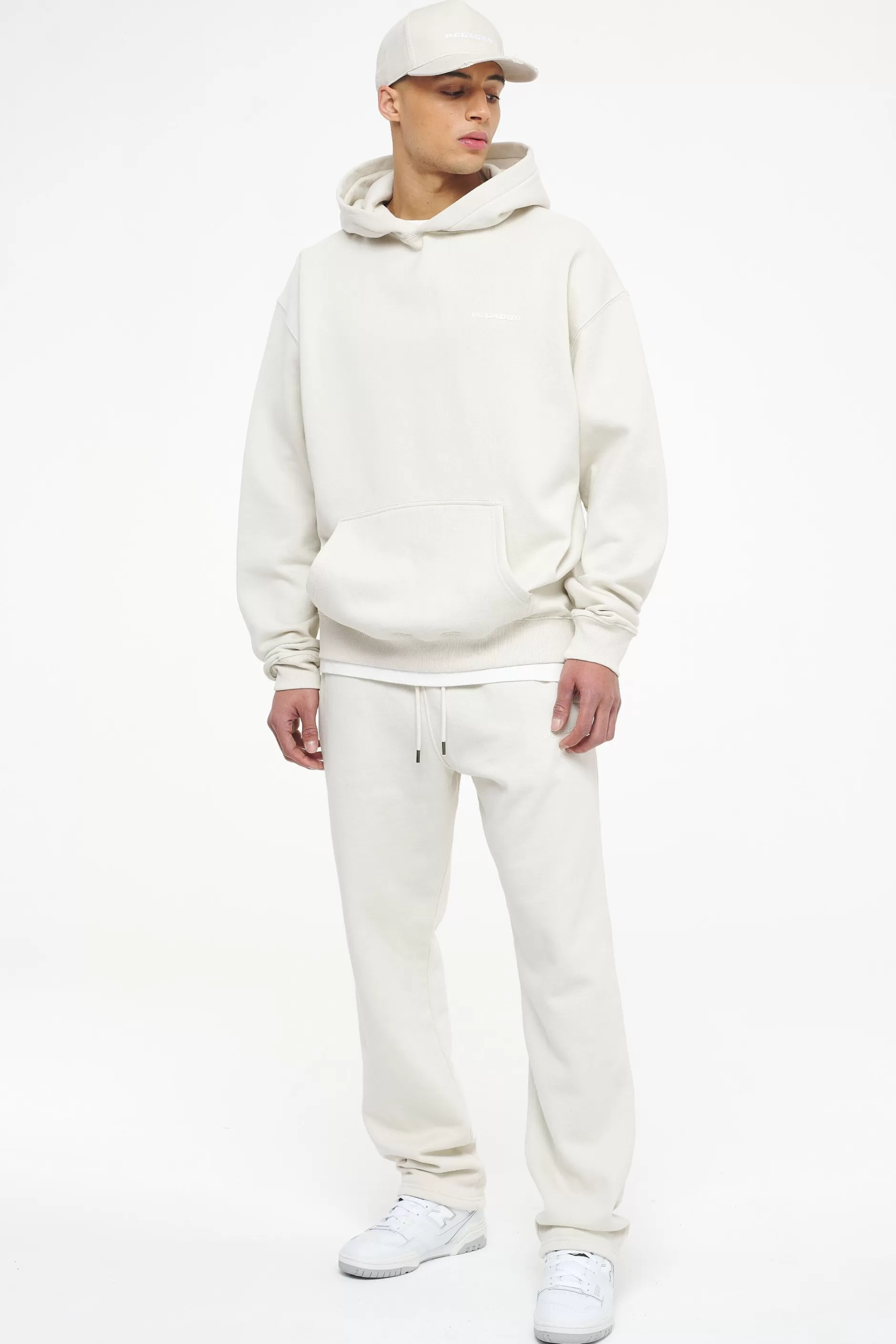 Clearance Pegador Logo Oversized Hoodie Gum Vintage washed angels cream