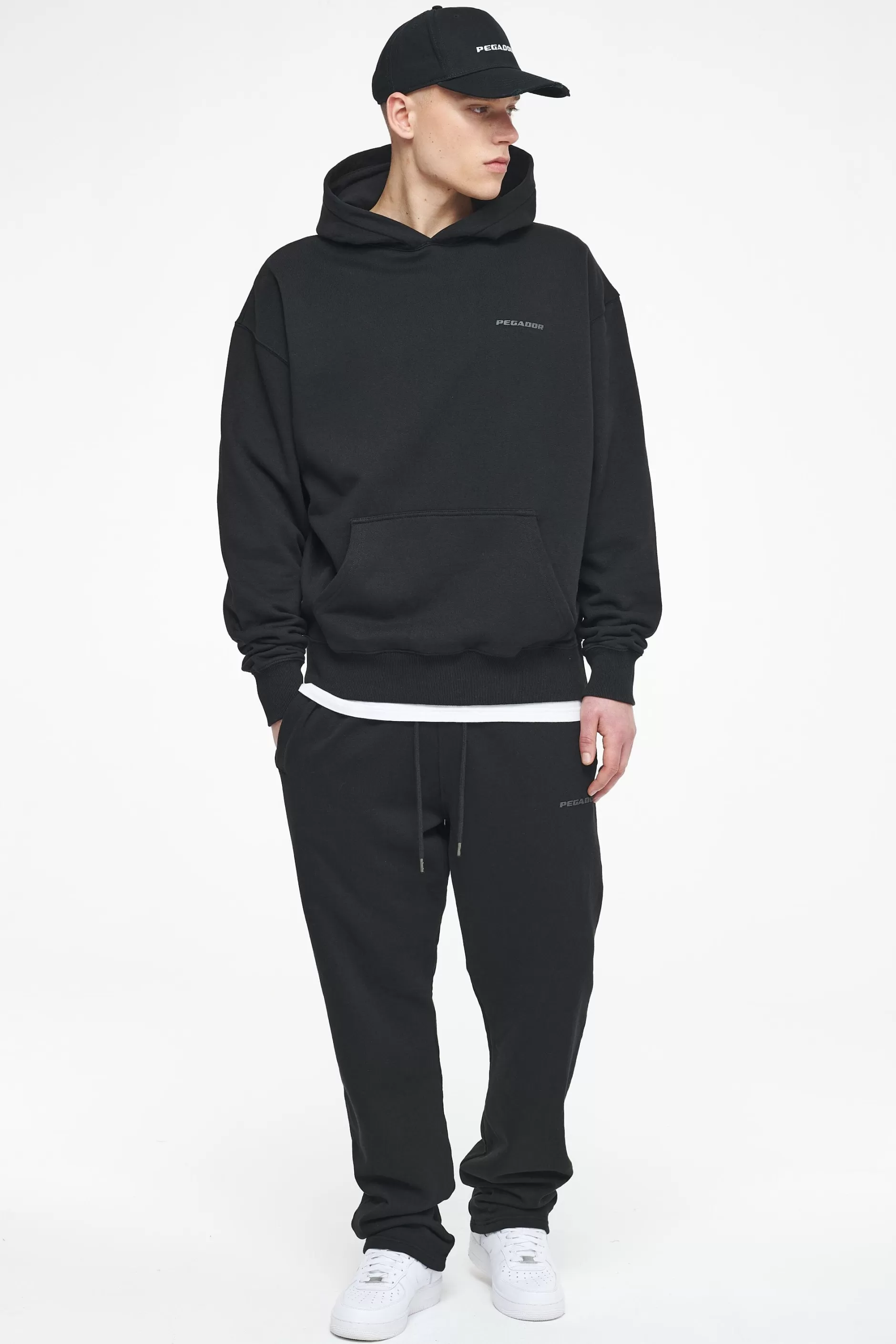 Cheap Pegador Logo Oversized Hoodie Gum Vintage washed black ink