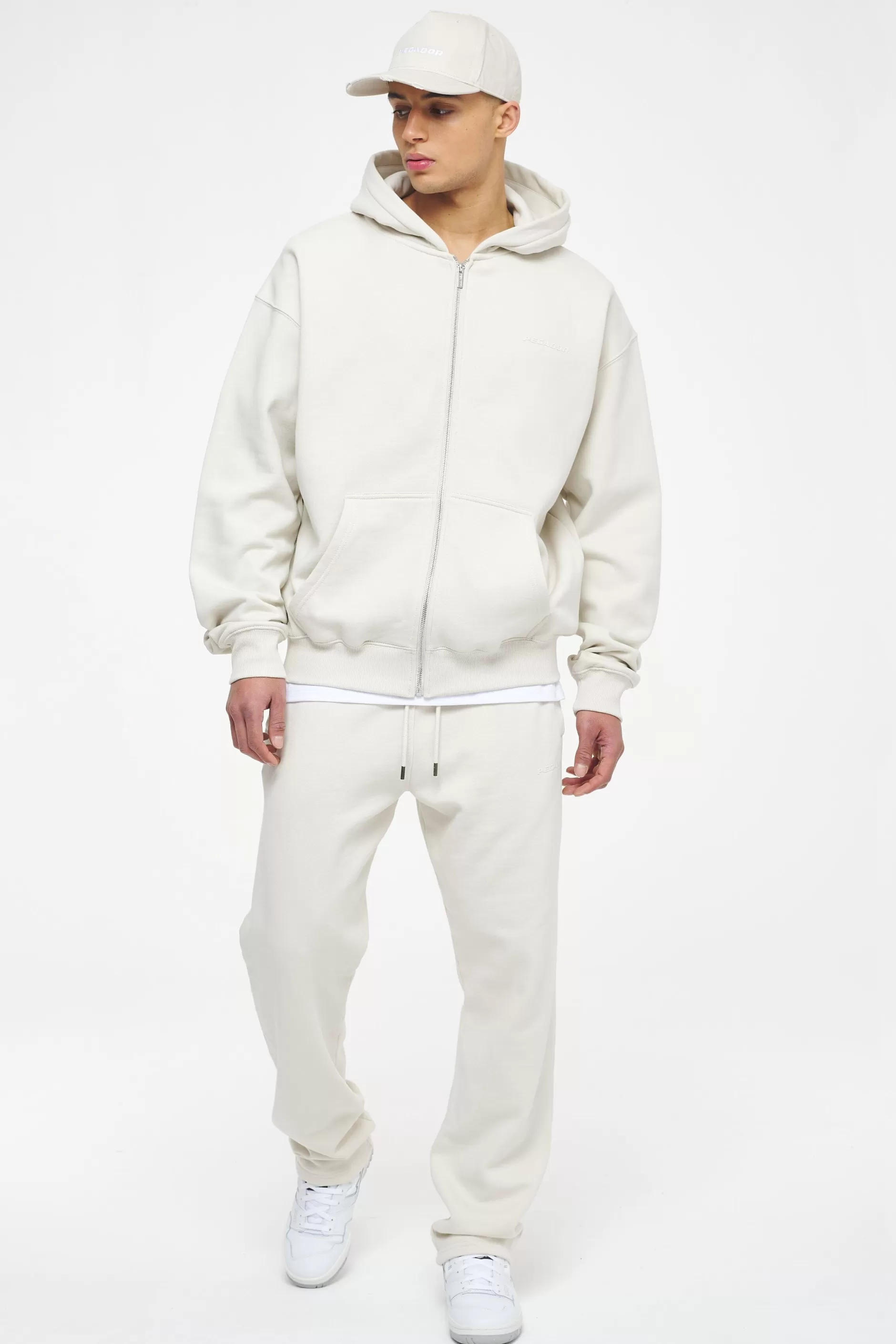 Online Pegador Logo Oversized Sweat Jacket Gum Vintage washed angels cream