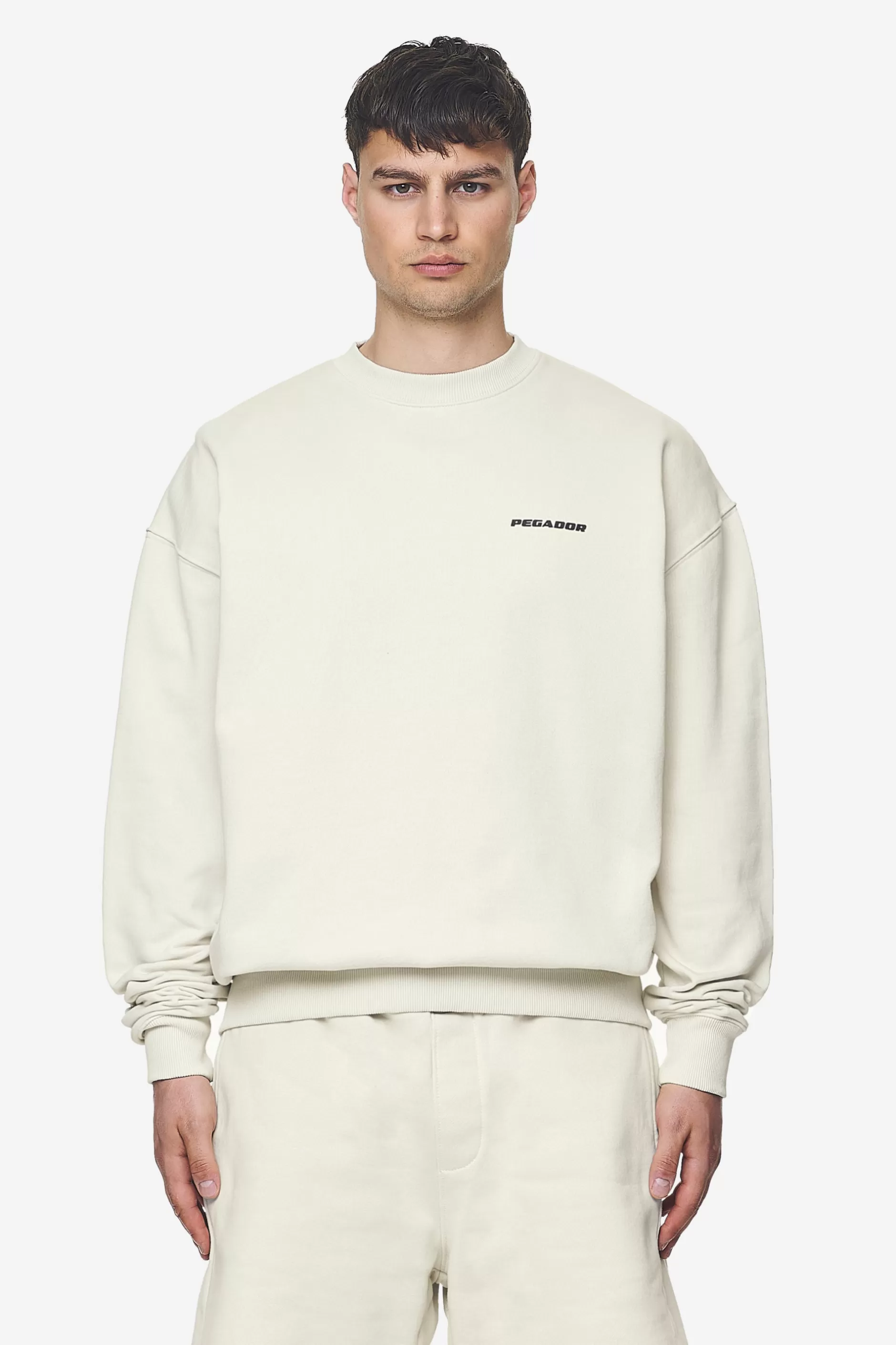 Cheap Pegador Logo Oversized Sweater Black Gum Washed salty cream