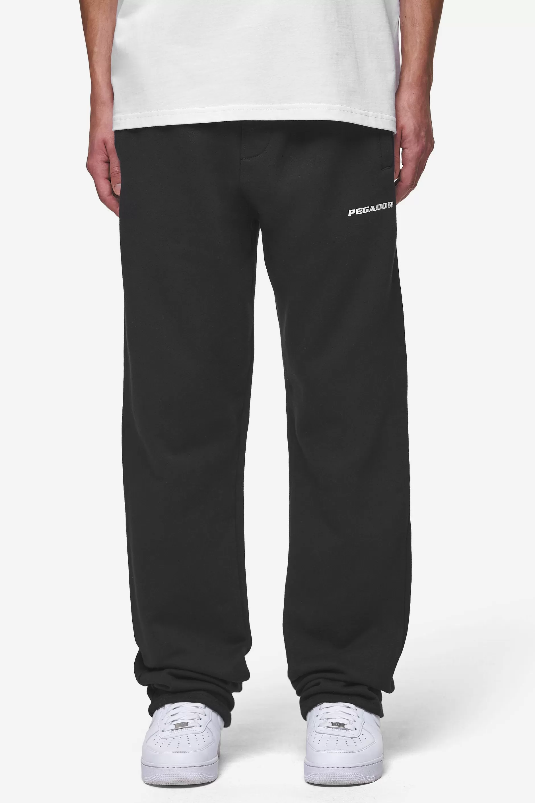 Cheap Pegador Logo Wide Sweat Pants Washed Black