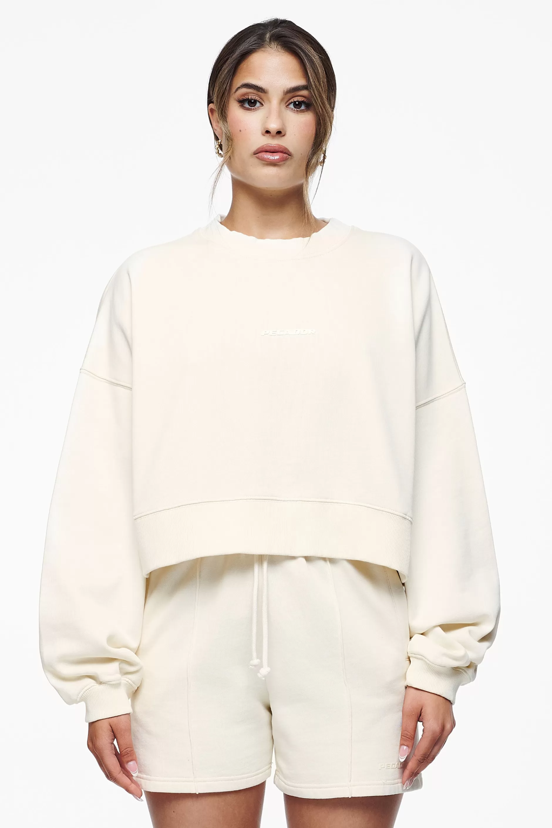 Cheap Pegador Londa Cropped Oversized Sweater Vintage Washed Unbleached Gum