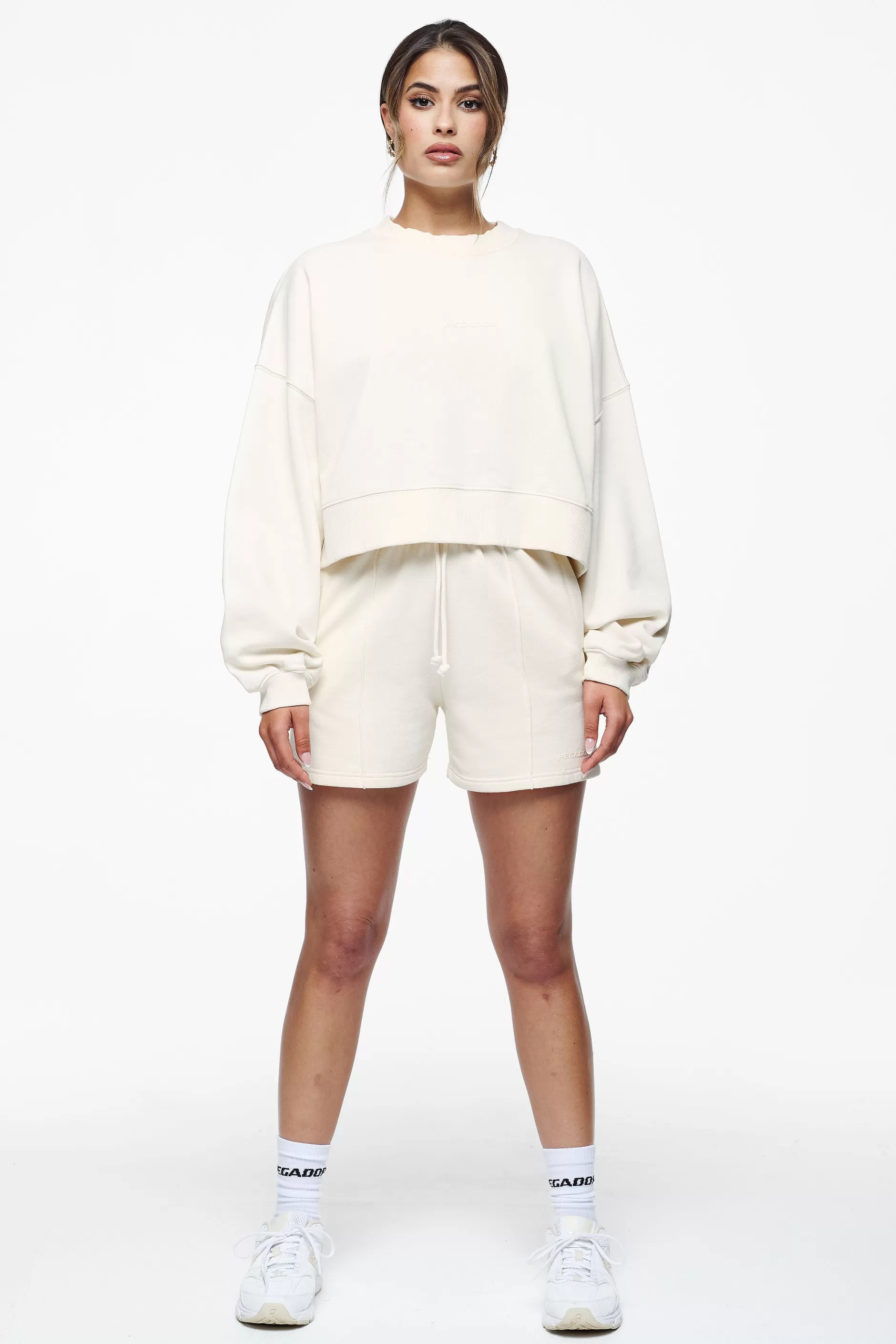 Cheap Pegador Londa Cropped Oversized Sweater Vintage Washed Unbleached Gum