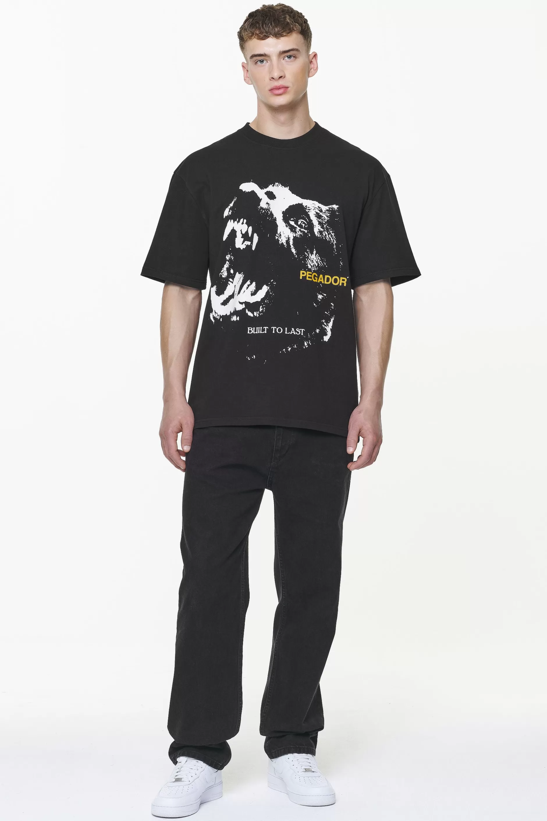 Discount Pegador Nether Oversized Tee Vintage Washed Onyx Black