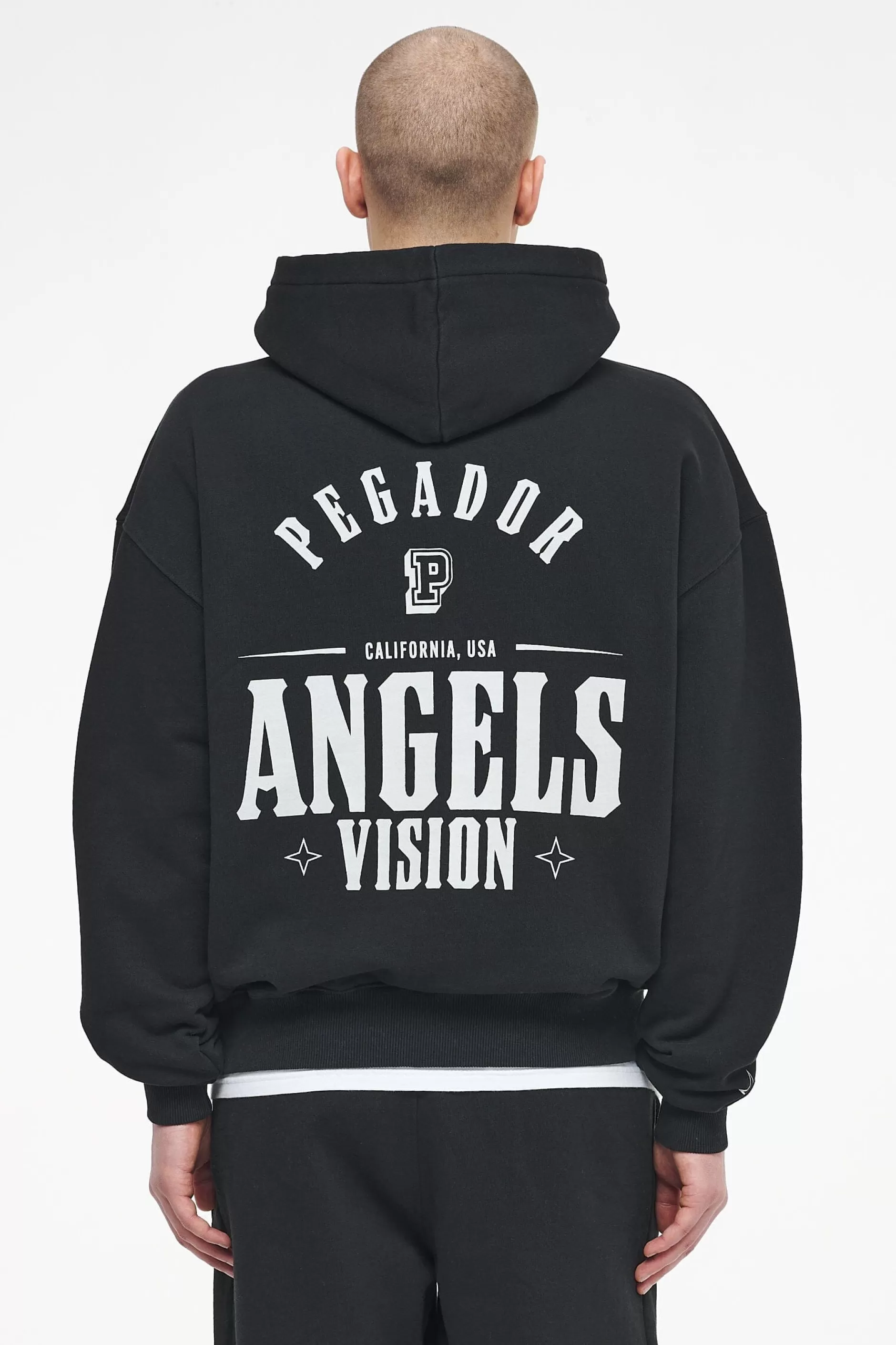 Online Pegador Salal Oversized Hoodie Vintage Washed Black Ink