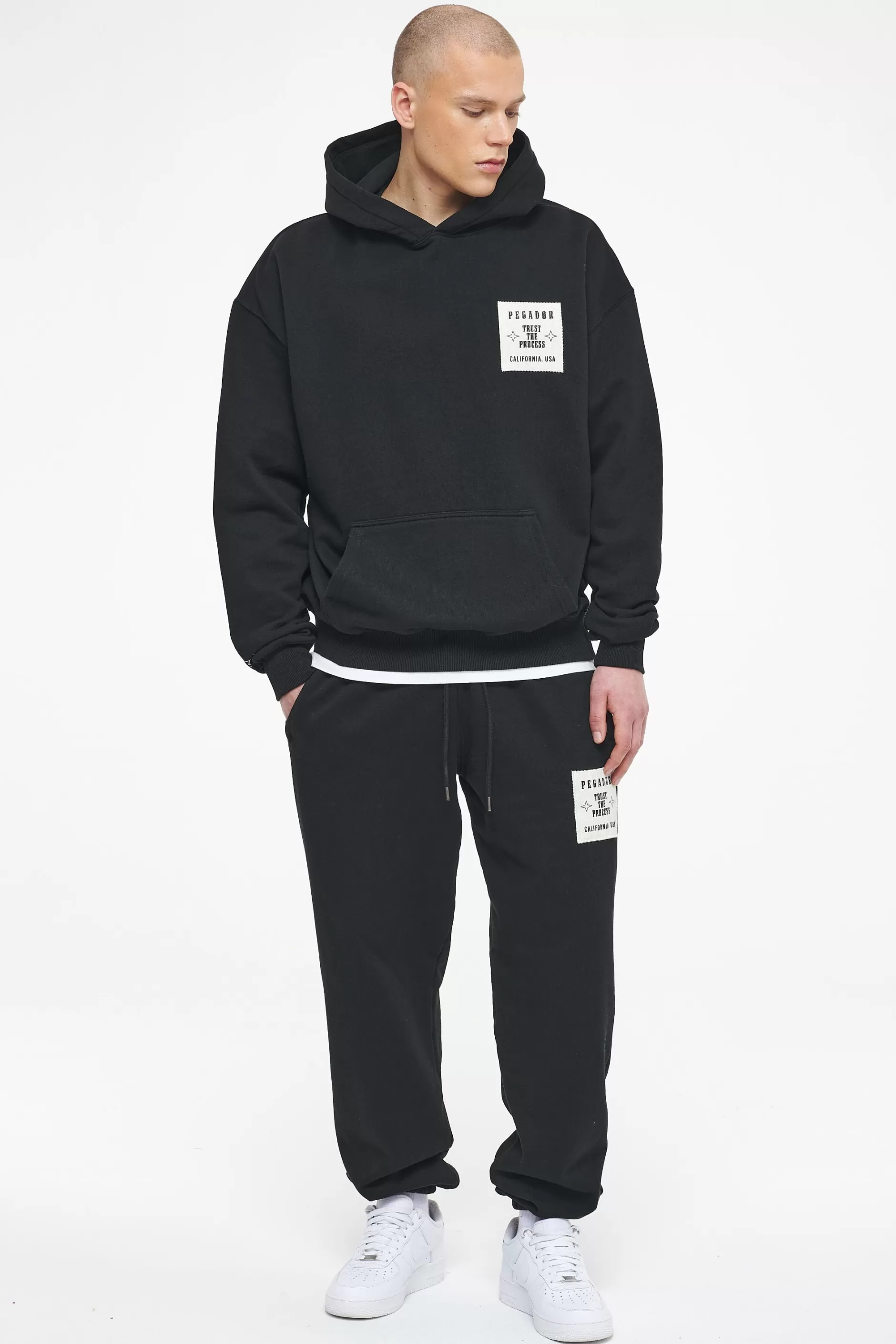 Online Pegador Salal Oversized Hoodie Vintage Washed Black Ink