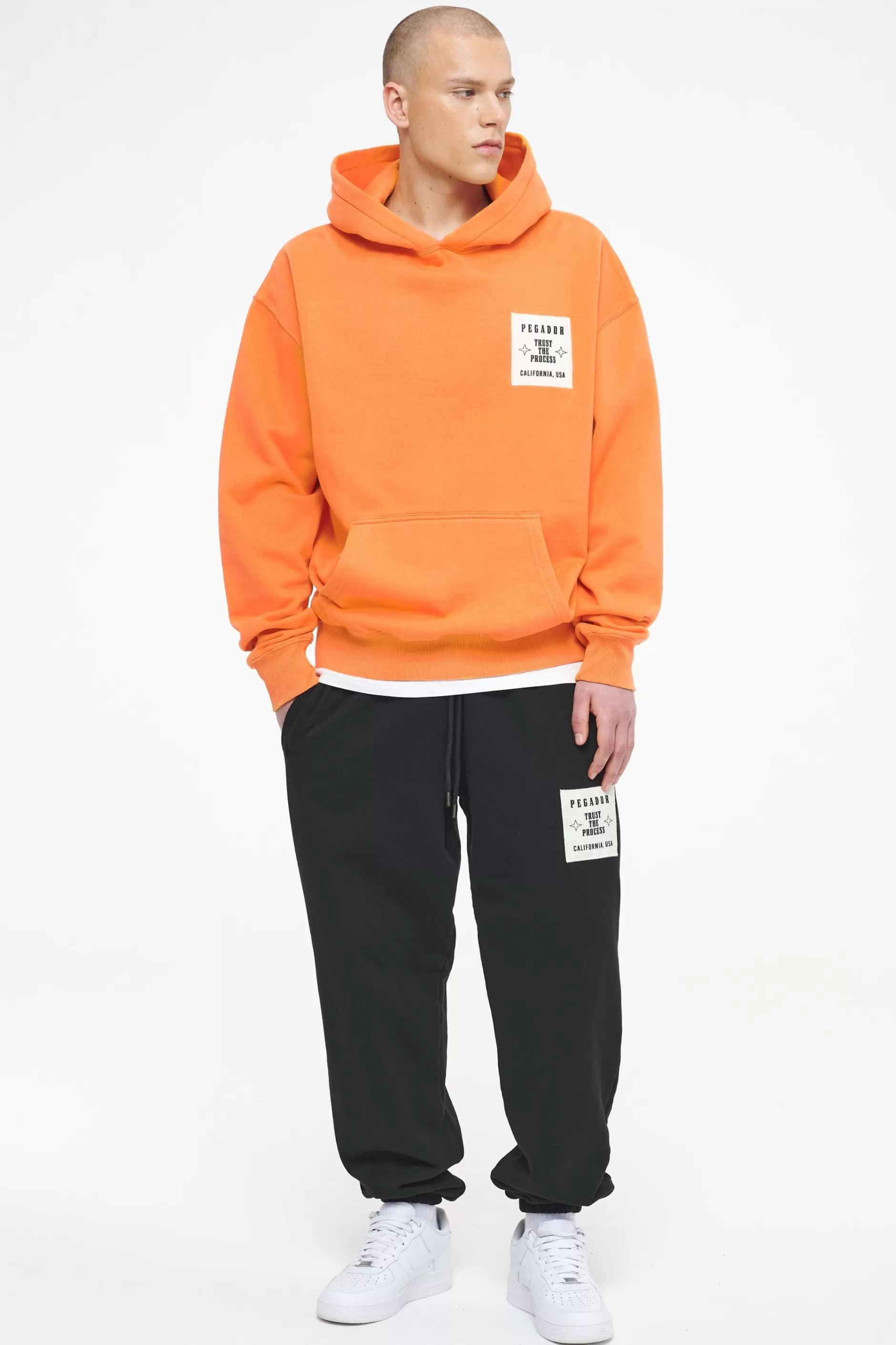 Outlet Pegador Salal Oversized Hoodie Vintage Washed Sunrise Orange