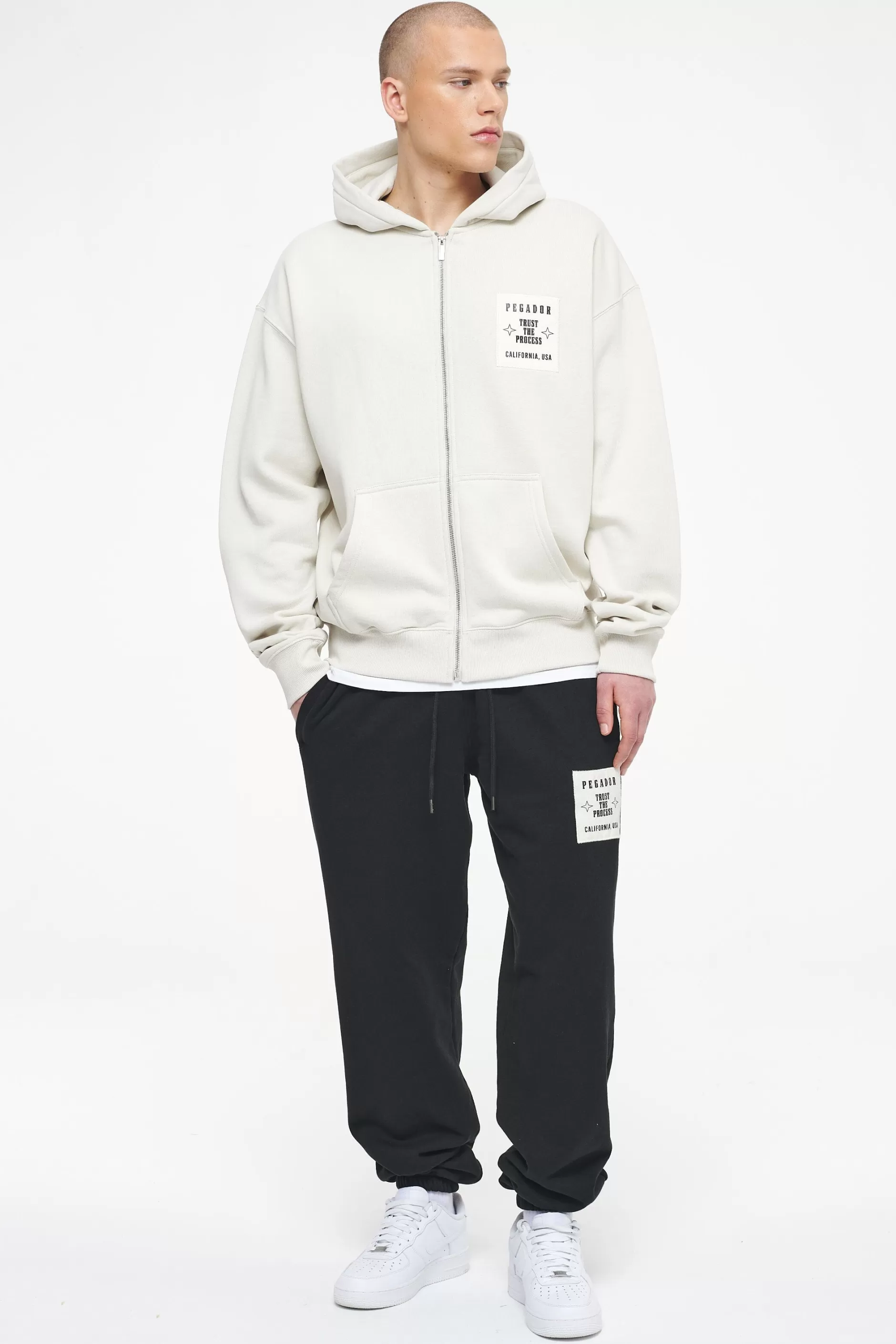 Cheap Pegador Salal Oversized Sweat Jacket Vintage Washed Angels Cream