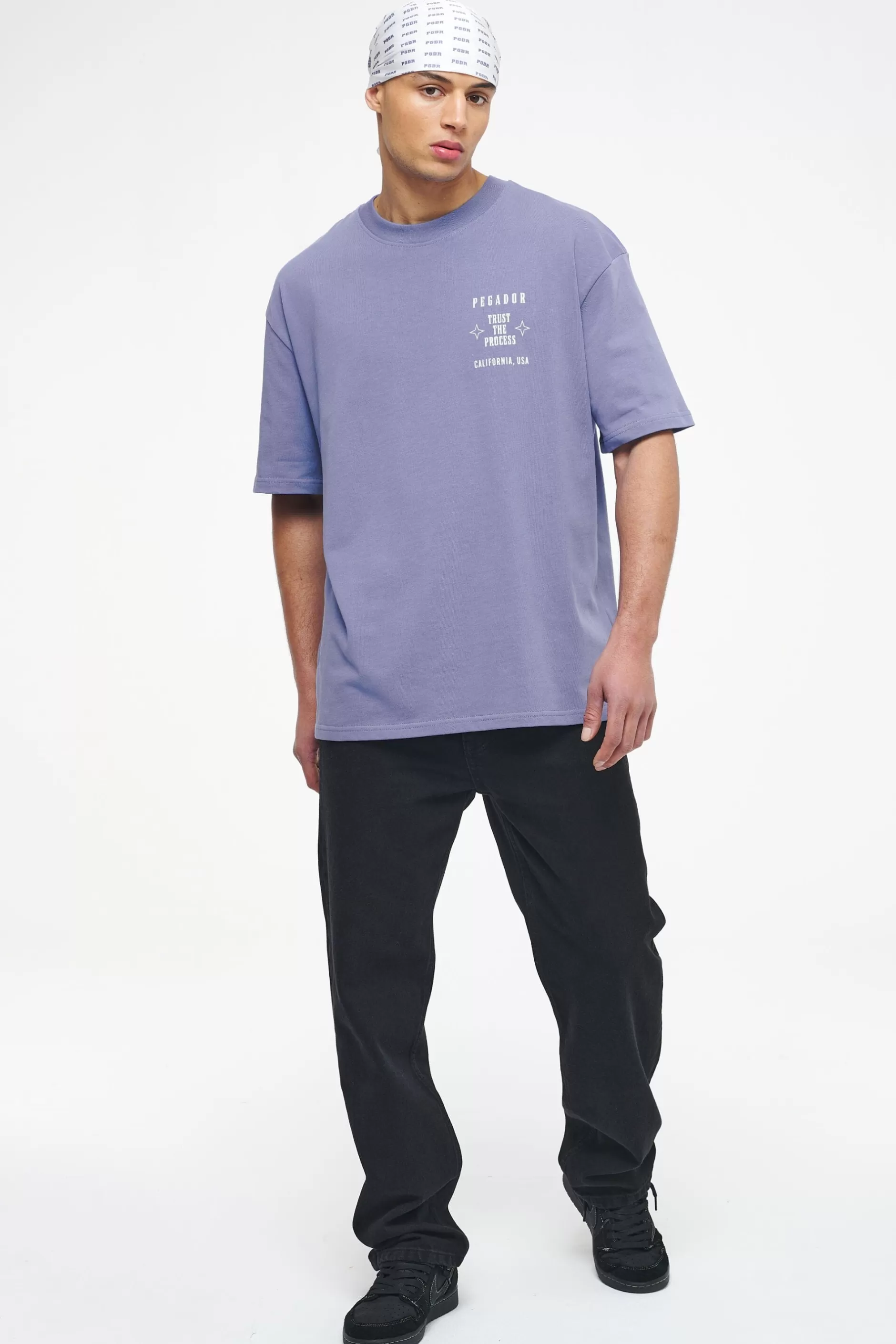 Discount Pegador Salal Oversized Tee Vintage Washed Magic Violet