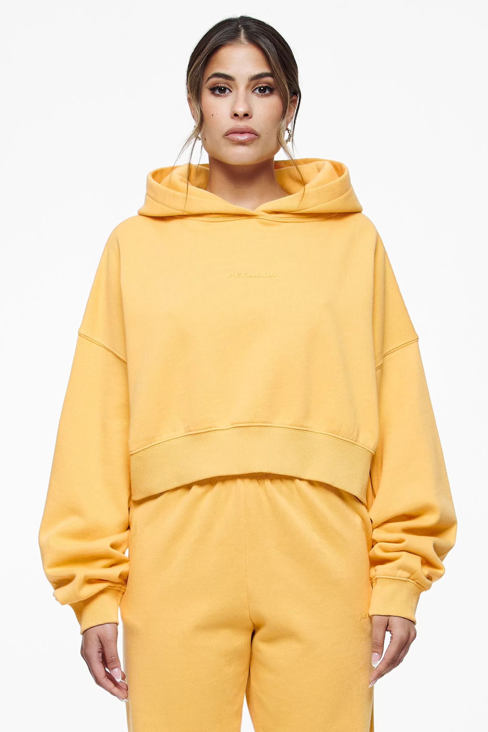 Discount Pegador Salita Oversized Cropped Hoodie Vintage Washed Golden Sun Gum