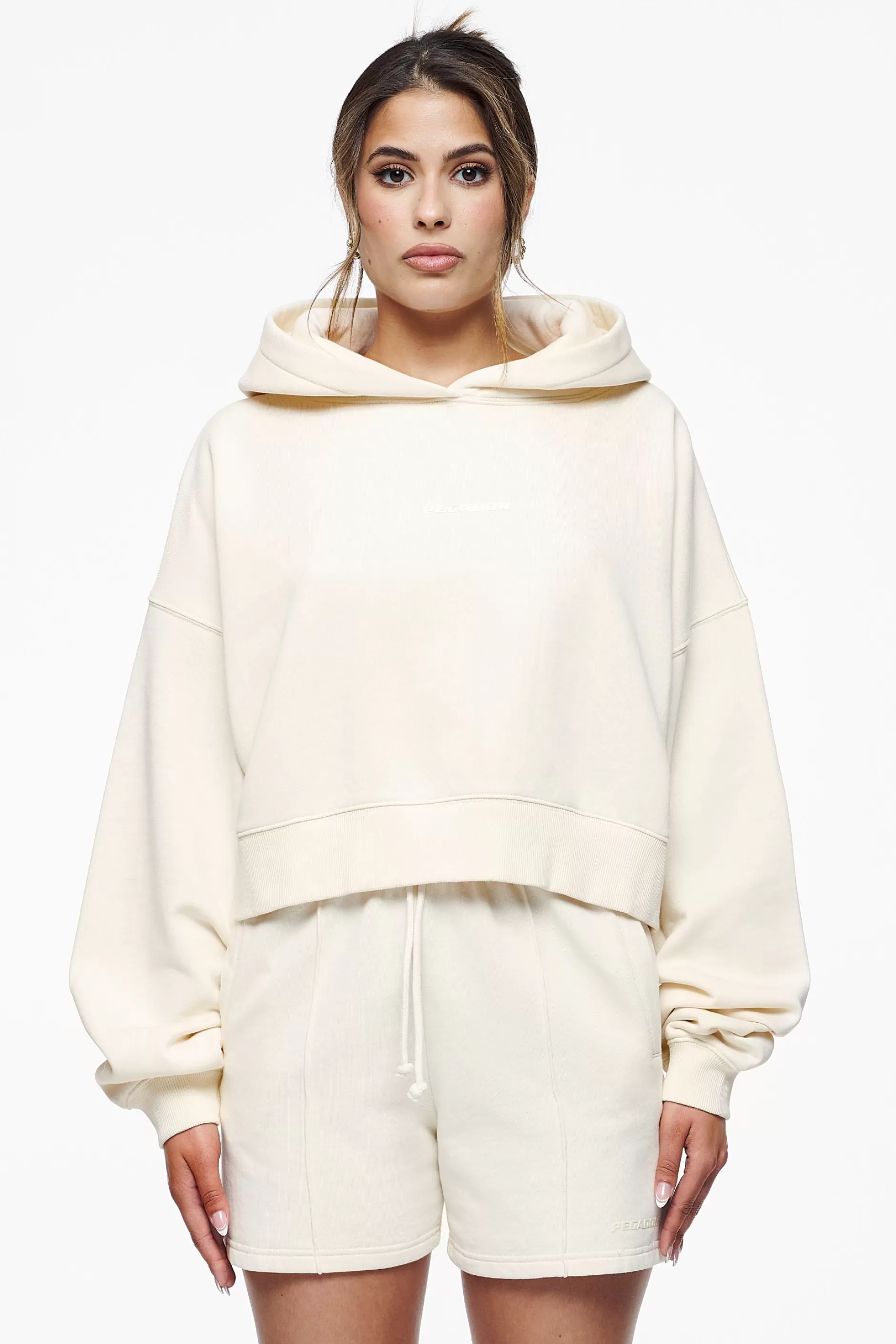 Cheap Pegador Salita Oversized Cropped Hoodie Vintage Washed Unbleached Gum