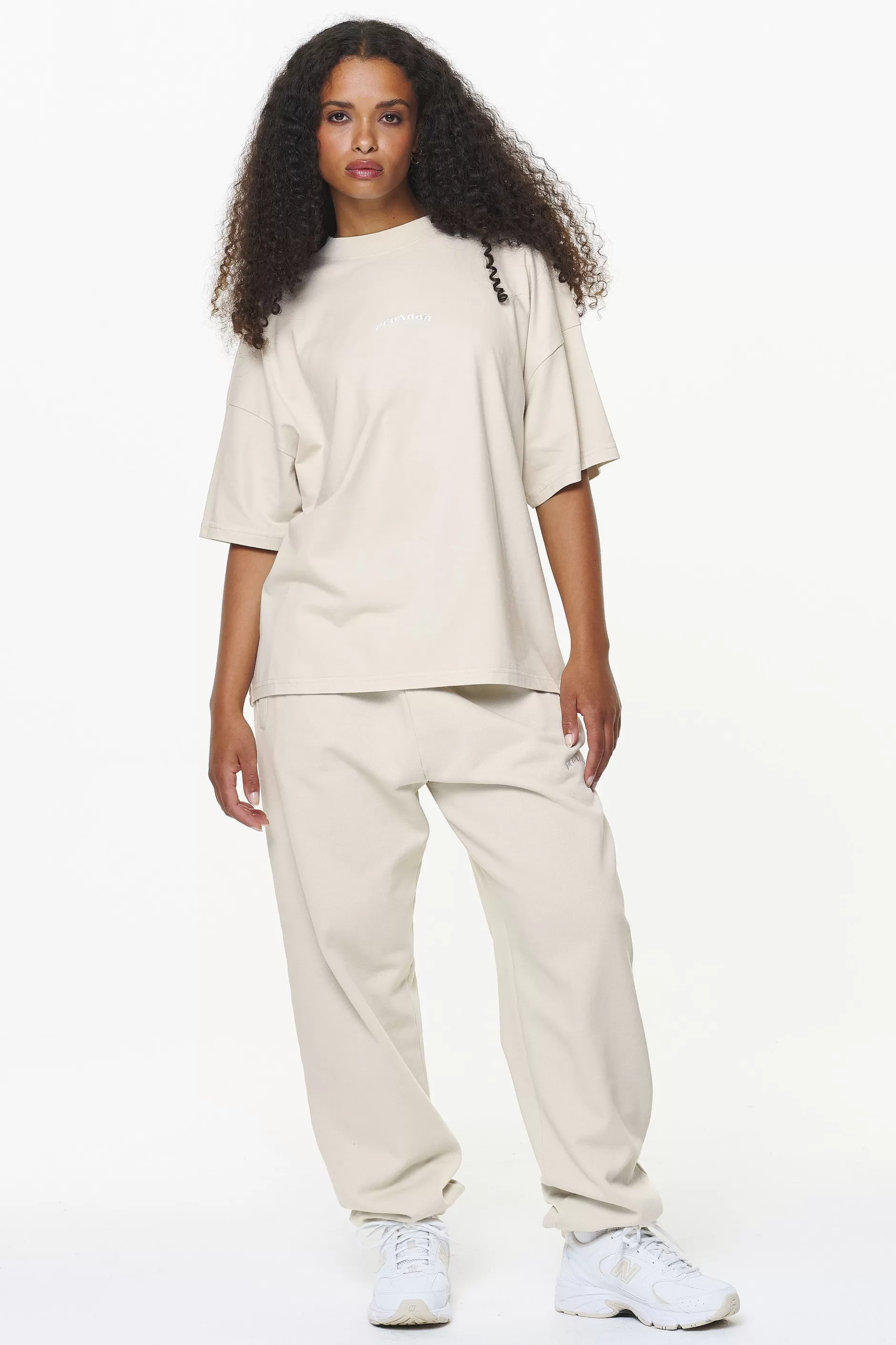 Online Pegador Thames Heavy Oversized Tee Vintage Washed Bone White