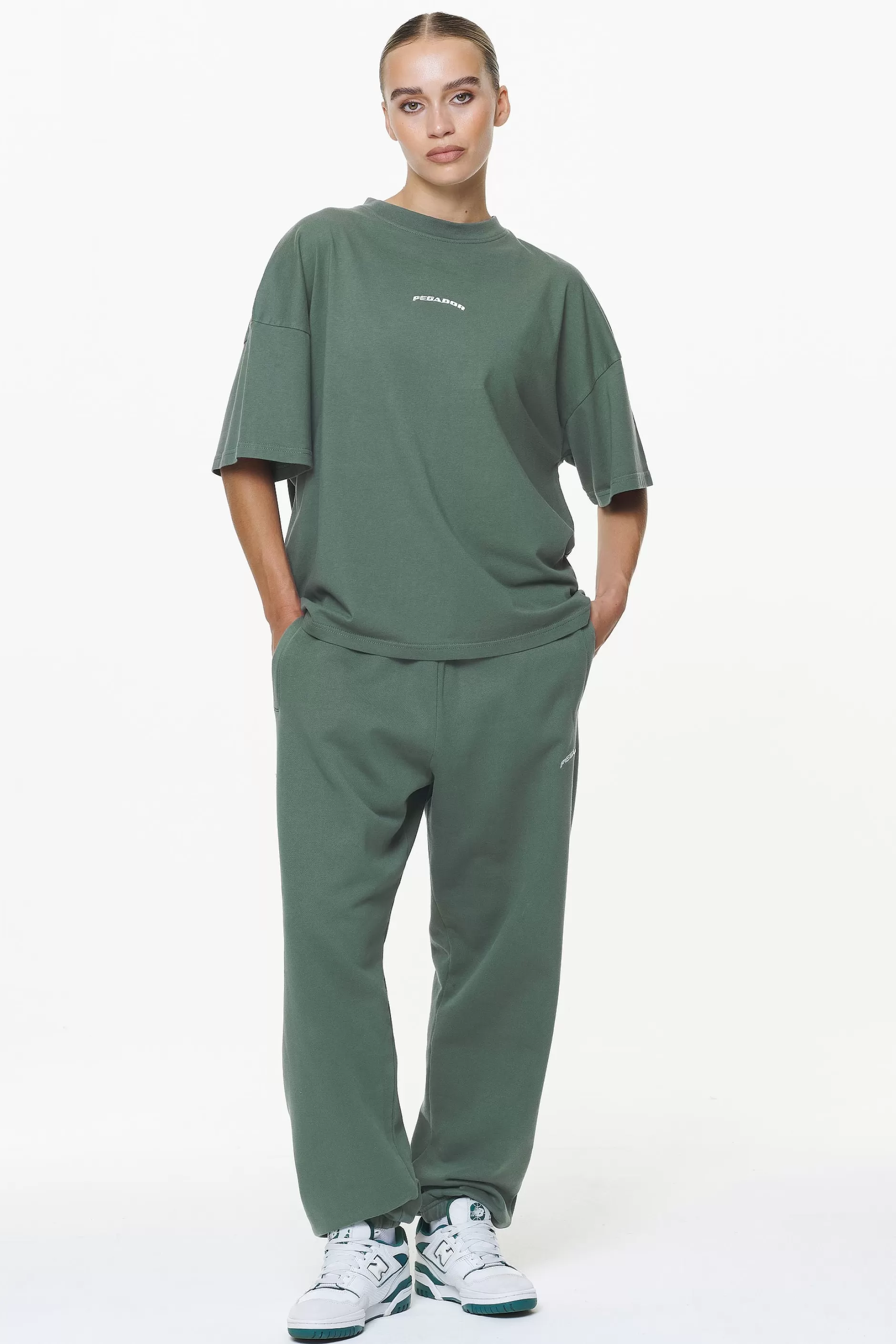Cheap Pegador Thames Heavy Oversized Tee Vintage Washed Garden Green